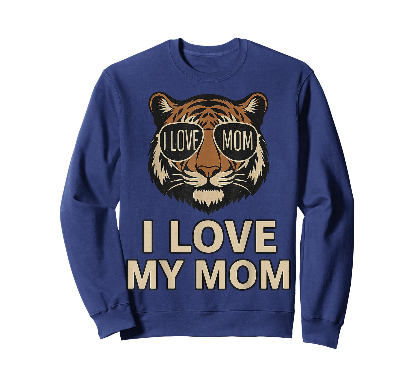 I Love My Mom Tiger Graphic for Animal Lovers T-Shirt