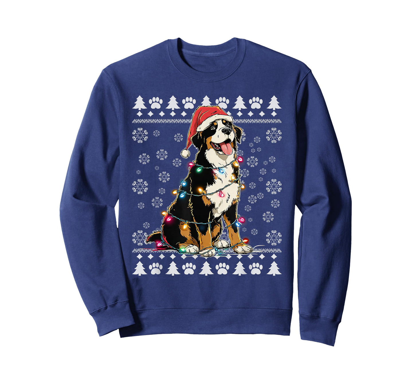 Bernese Mountain Christmas Ugly Sweater Funny Dog Xmas T-Shirt