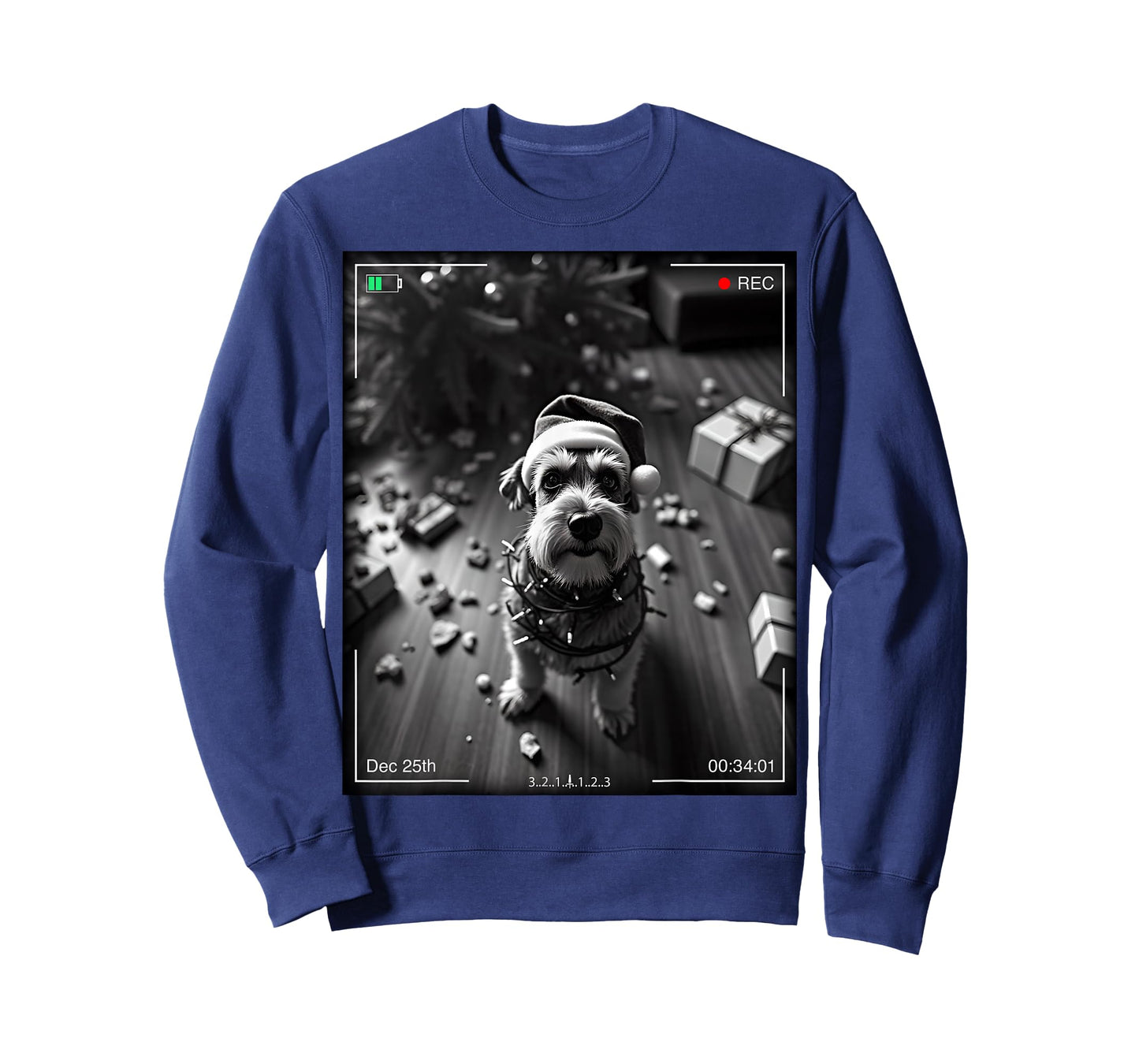 Christmas Schnauzer Caught On Camera T-Shirt