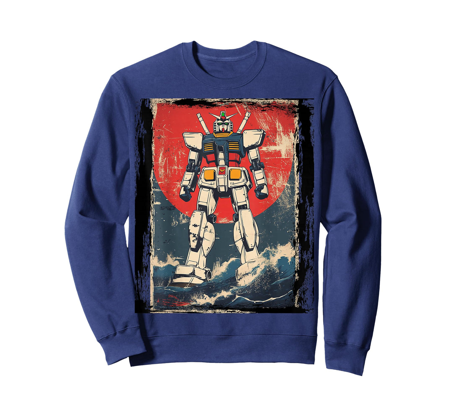 Mecha Anime Roboto Japanese Kanagawa Great Wave Manga T-Shirt