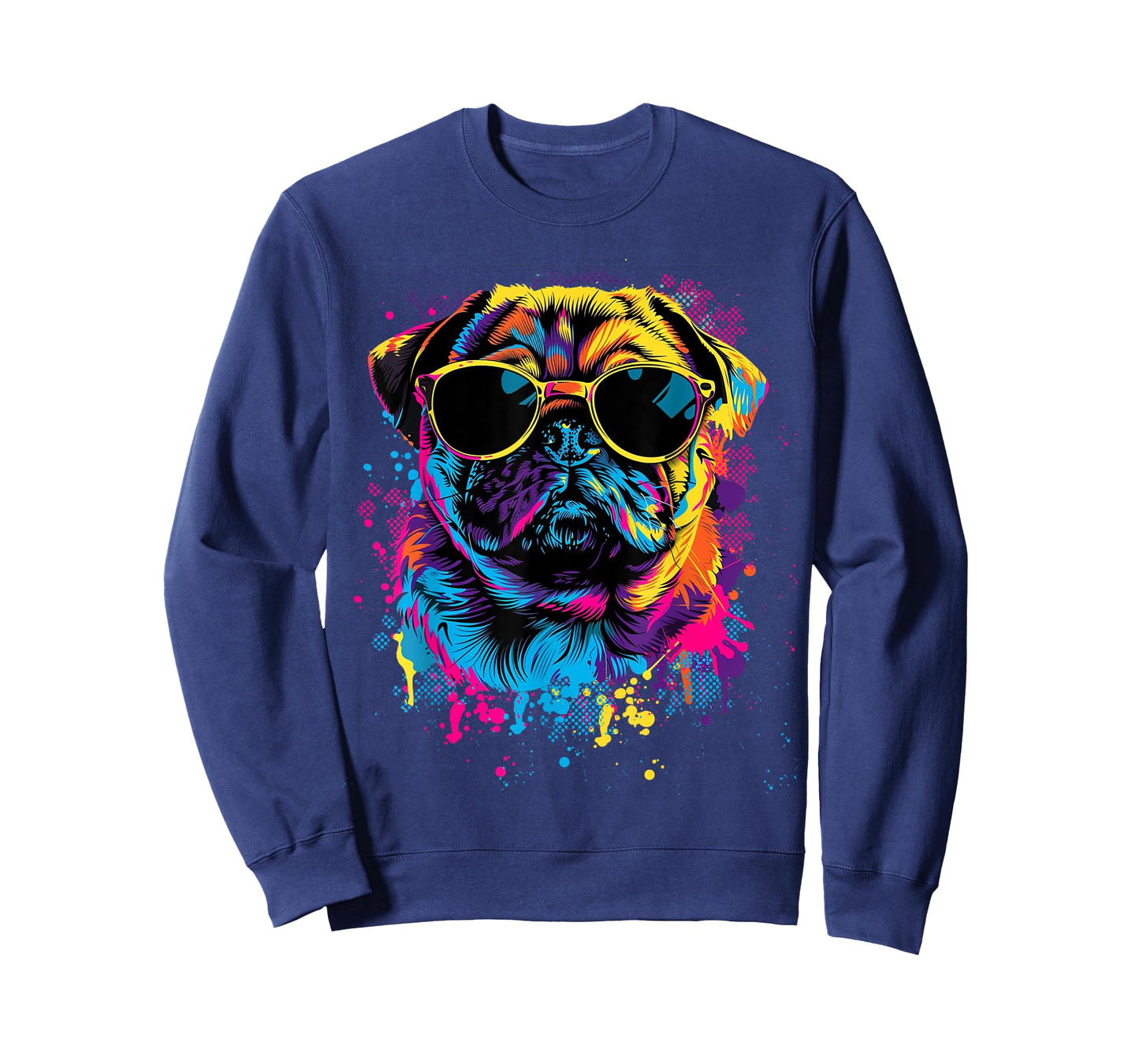 Pug Dog Lovers Design Colorful Pop Art Pug T-Shirt