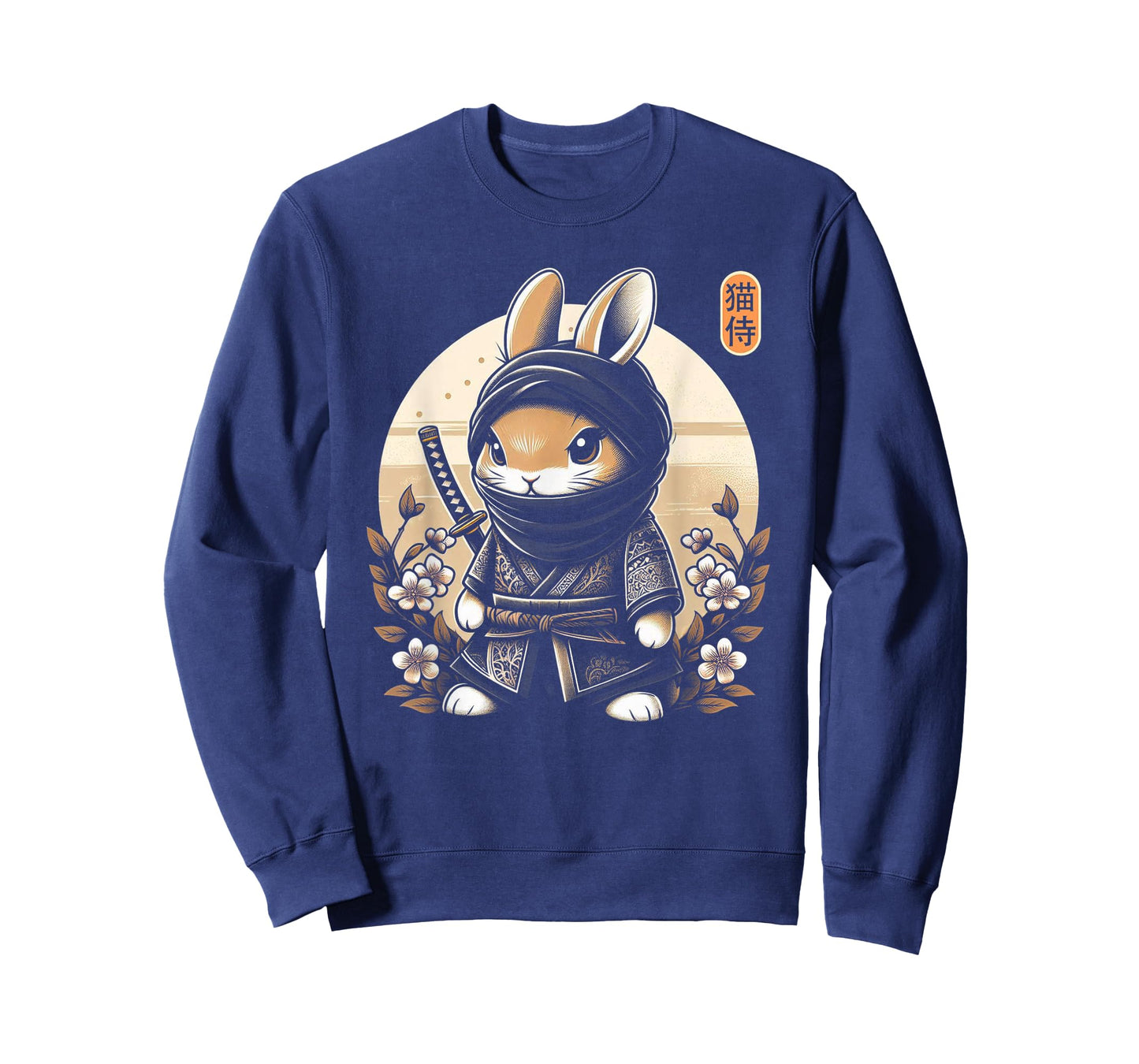Japanese Samurai Ninja Rabbit Tattoo Japanese Kawaii Art T-Shirt