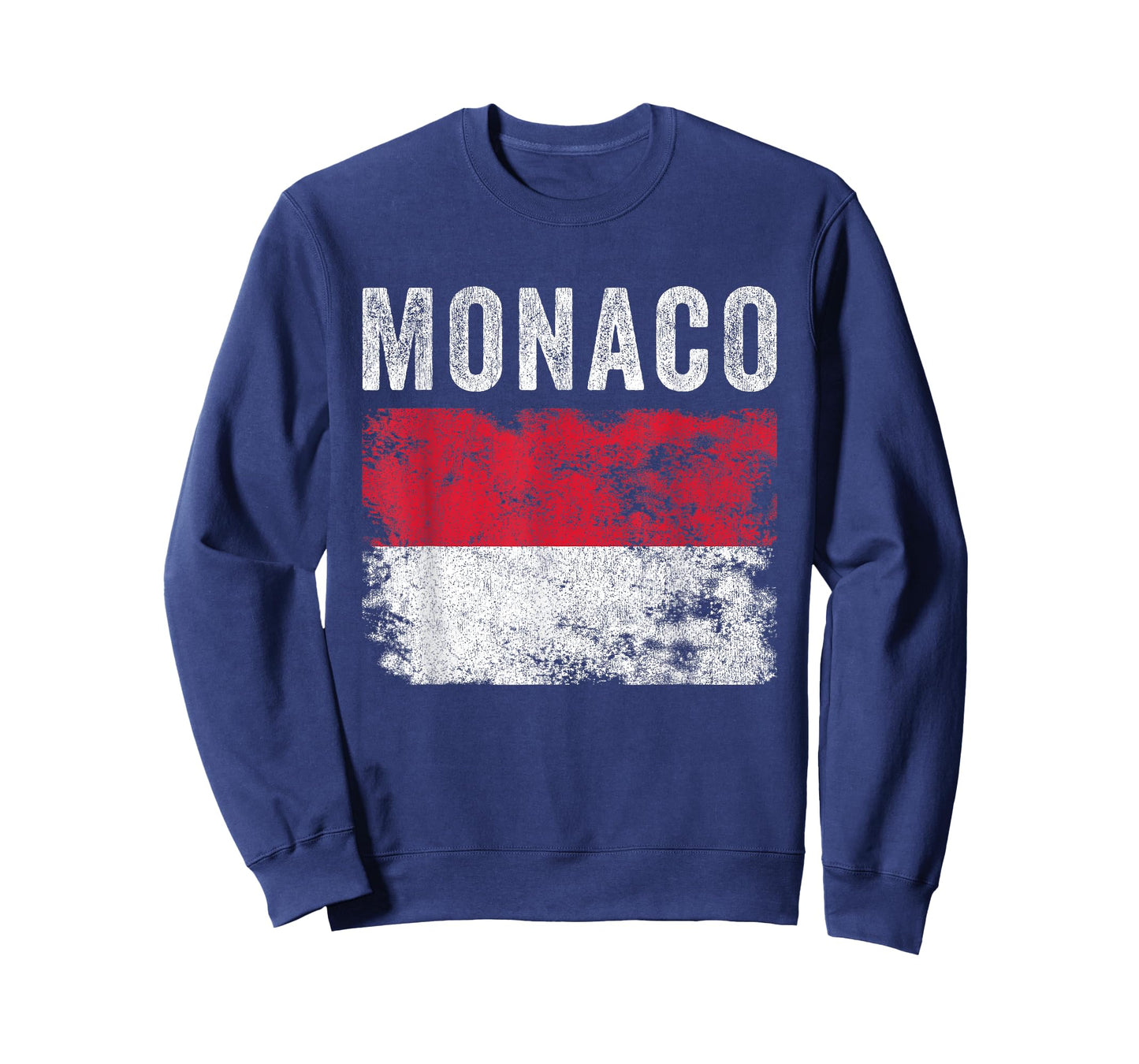 Monaco Flag Distressed - Men Women Kids - Monacan Flag T-Shirt