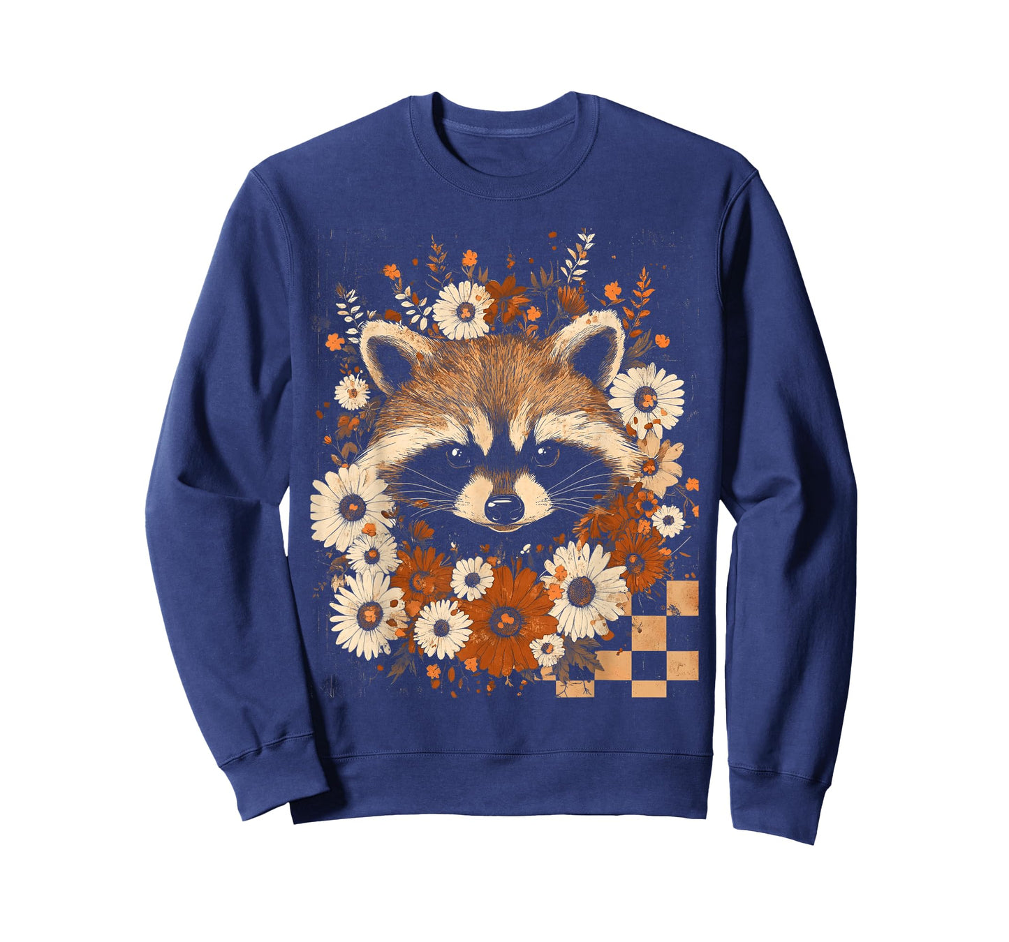 Cute Woodland Raccoon with Daisies Rustic Nature T-Shirt