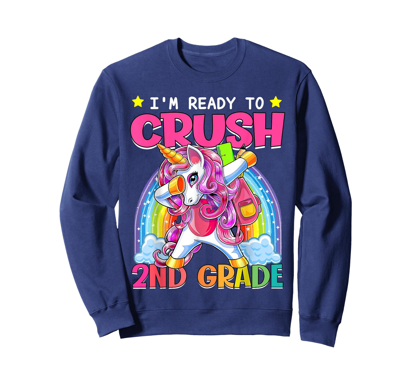 Back To School Unicorn I'm Ready To Crush 2nd Grade Girls T-Shirt