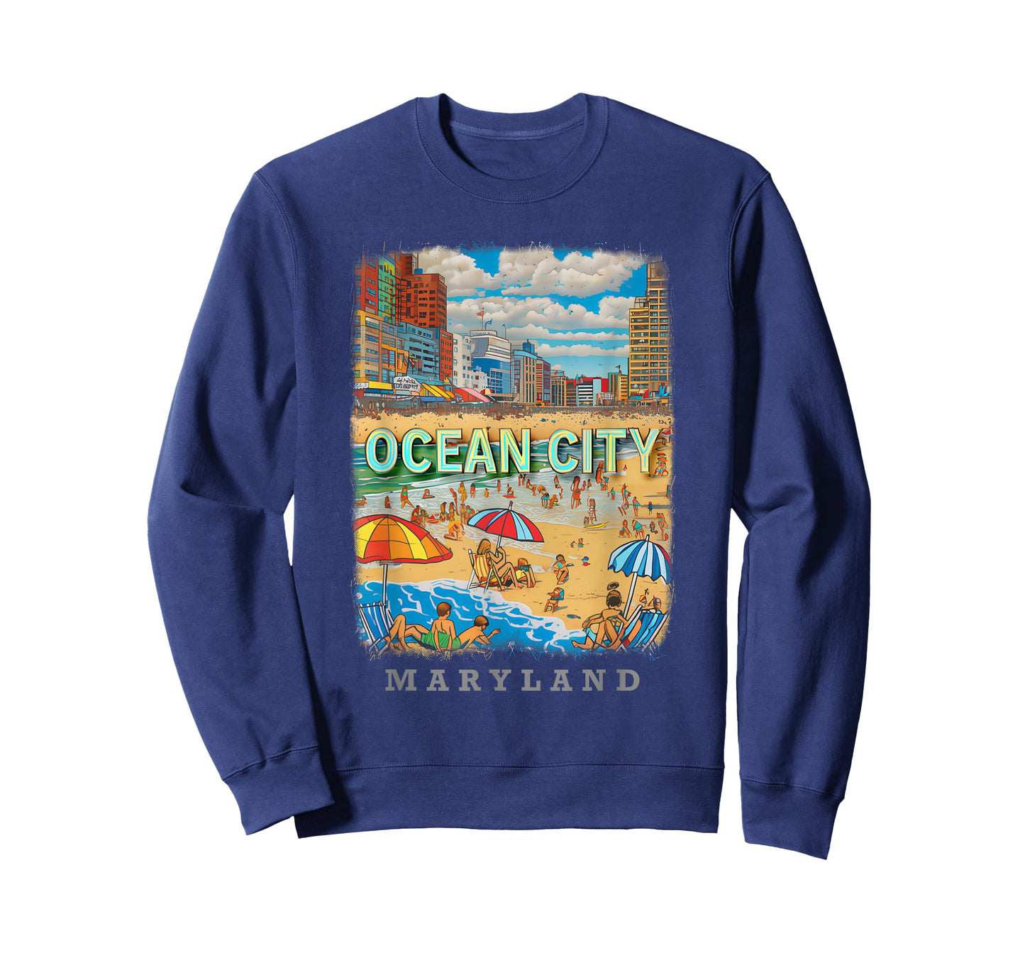 Ocean City Maryland MD Beachfront Bliss SD527 T-Shirt