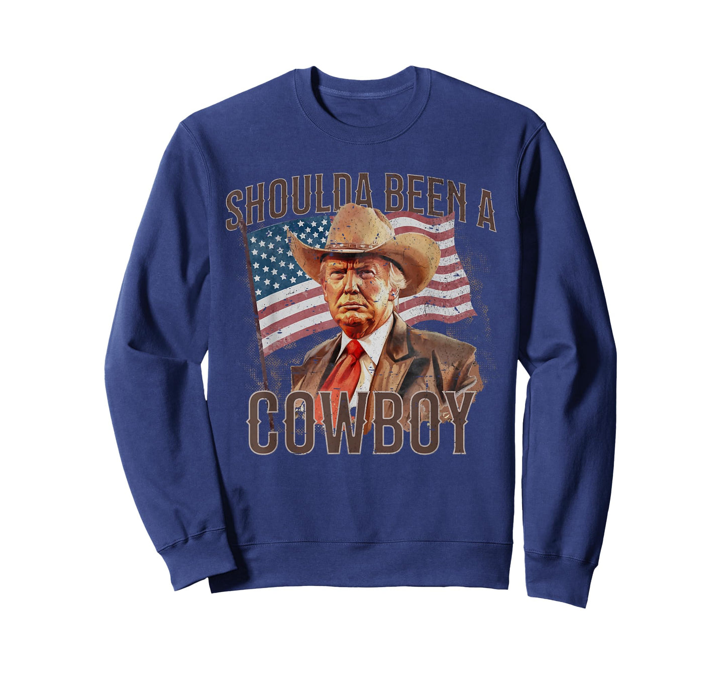 Should Have Been A Cowboy Trump 2024 4th Of July US Flag T-Shirt