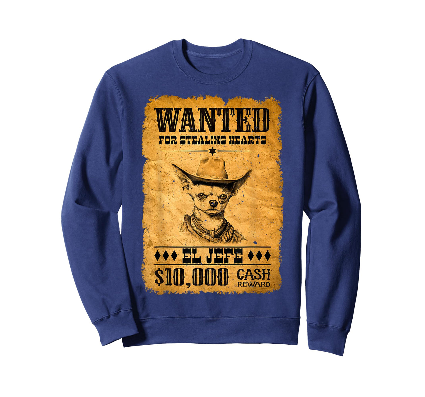 Funny Cute Chihuahua Wanted Poster Western Cowboy Chihuahua T-Shirt
