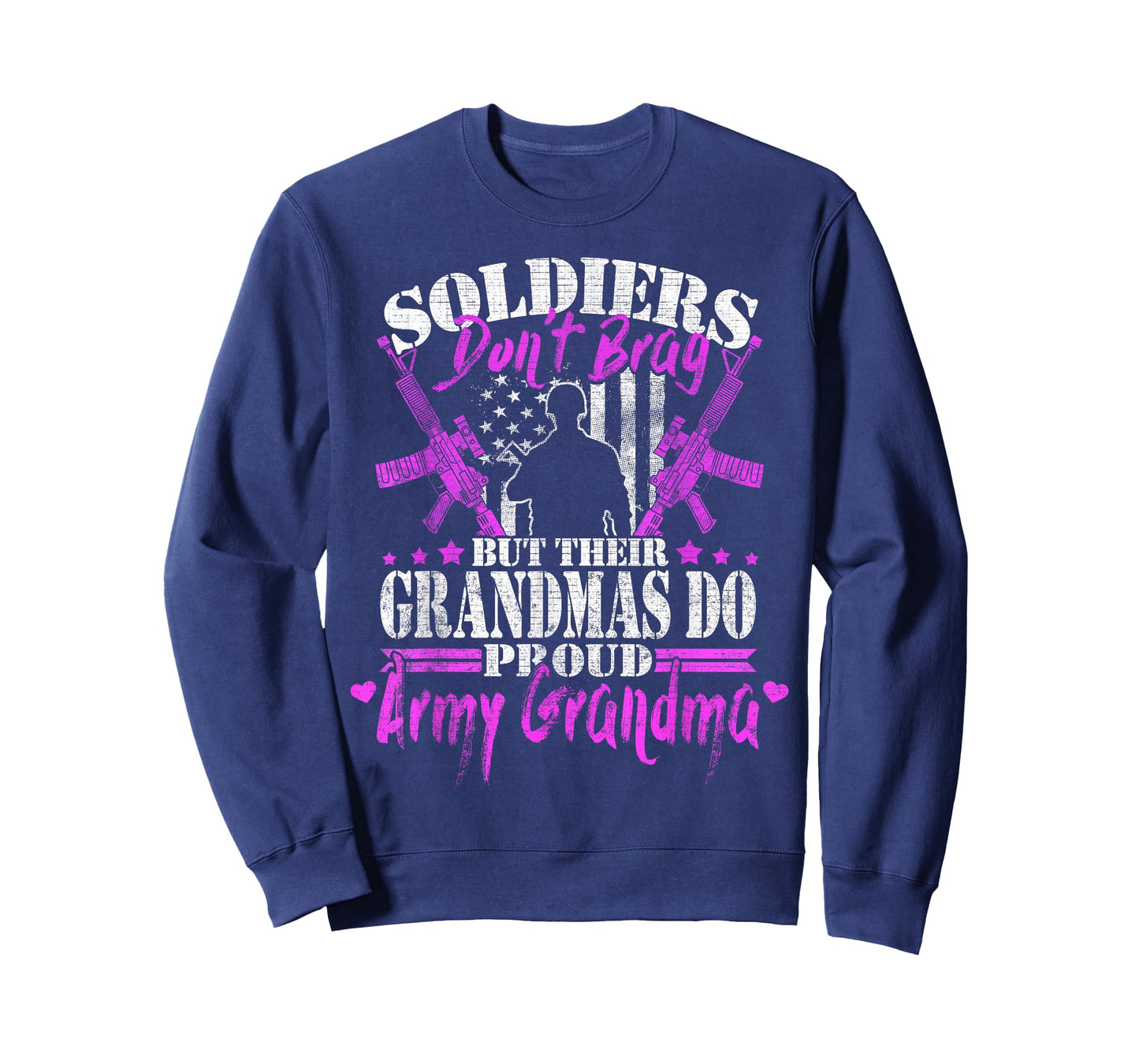Proud Army Grandma Soldiers Don't Brag Military Grandmother T-Shirt