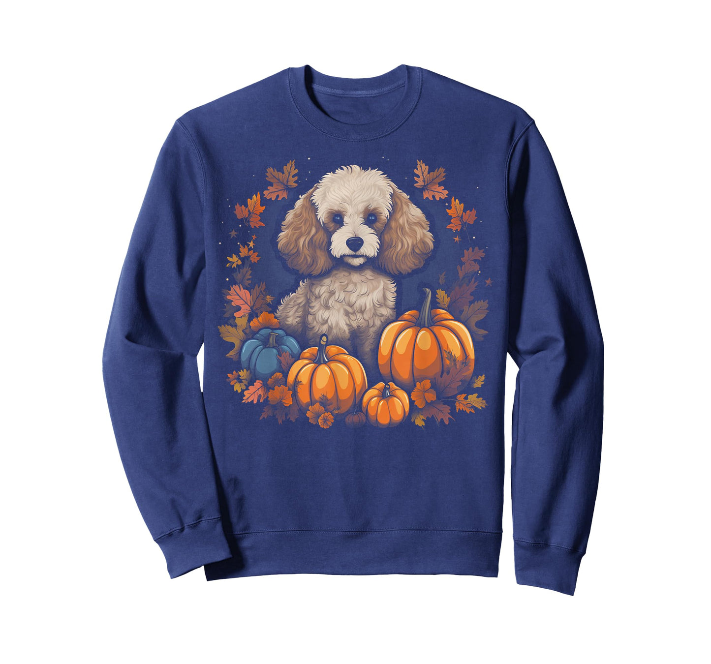 Poodle Dog - Pumpkin Thanksgiving Fall Halloween T-Shirt