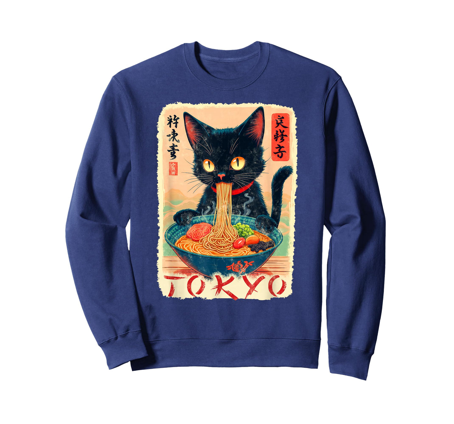 Tokyo cat Ramen Noodles Japanese Culture T-Shirt