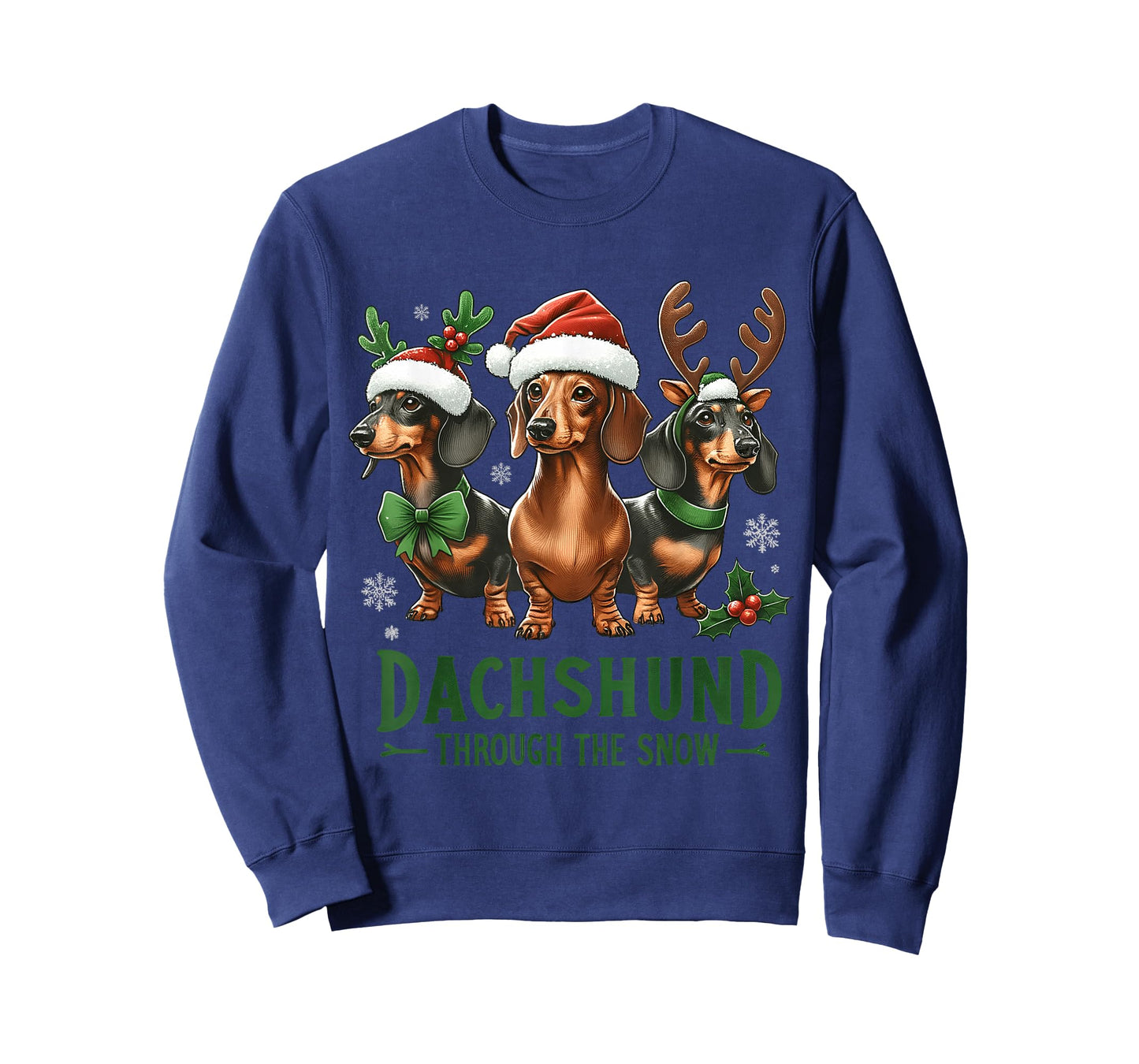 Dachshund Xmas Through the Snow Naughty List Dachshund T-Shirt