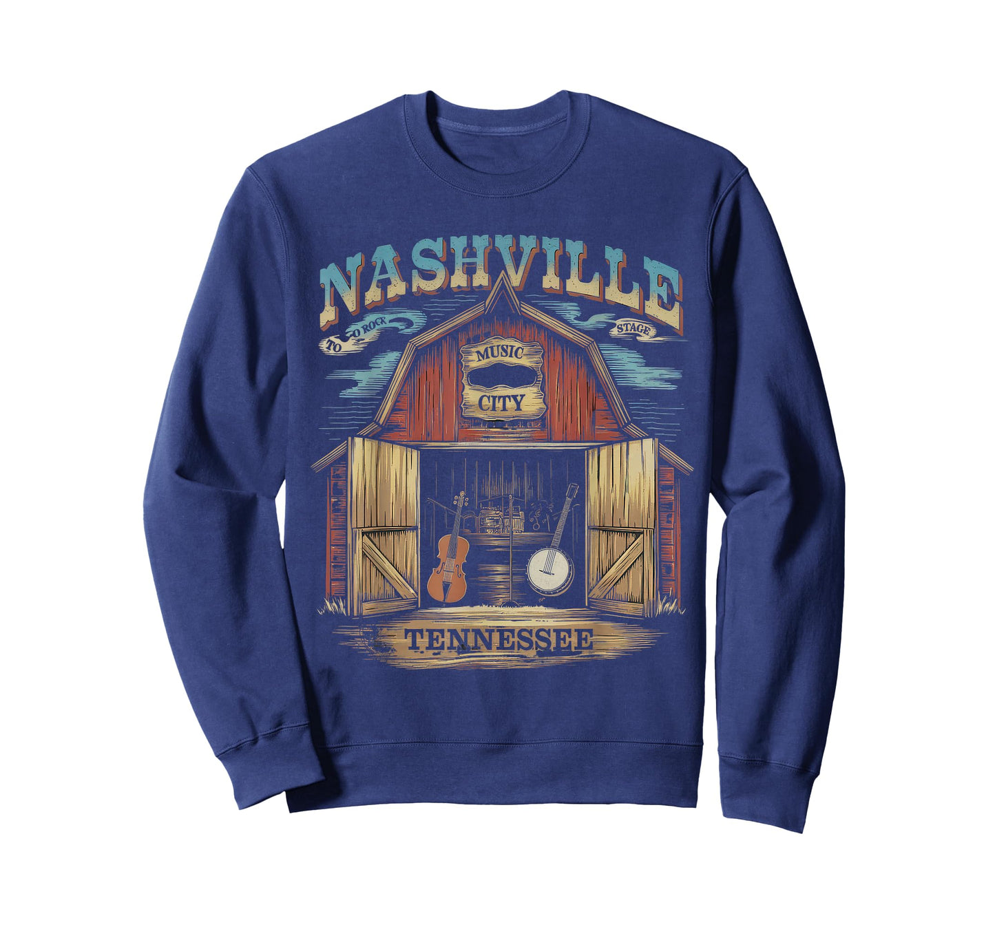 Nashville Music City Tshirt Women Men Tennessee Rock Country T-Shirt