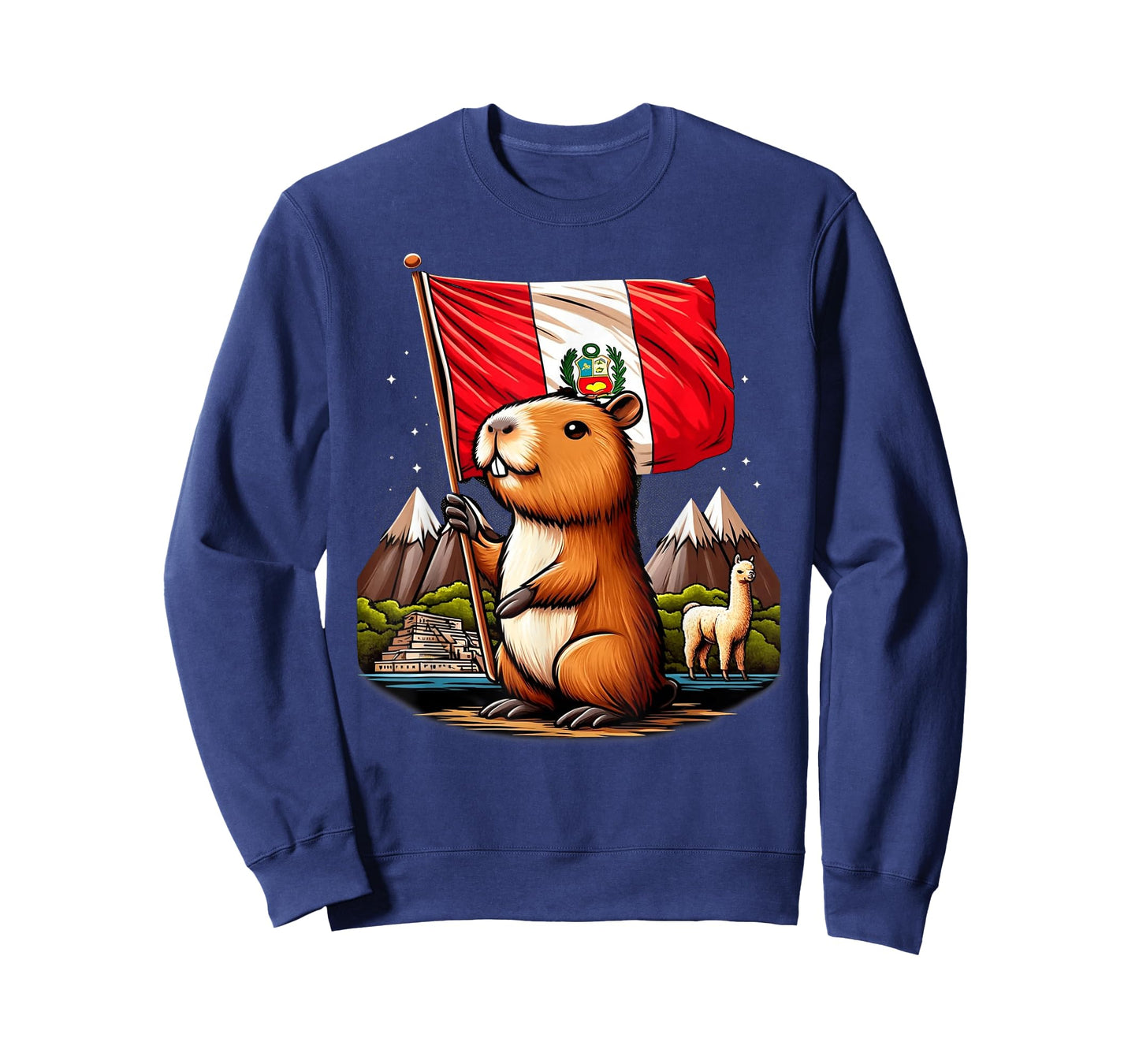 Peruvian Capybara Peru Flag - Ronsoco Fiestas Patrias T-Shirt