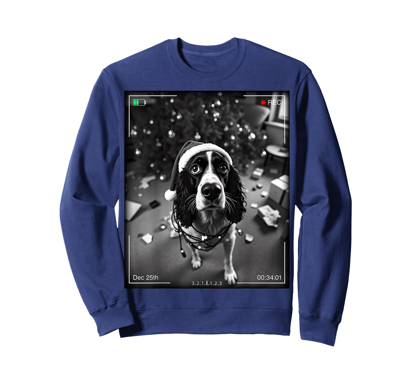 Christmas English Springer Spaniel Caught On Camera T-Shirt