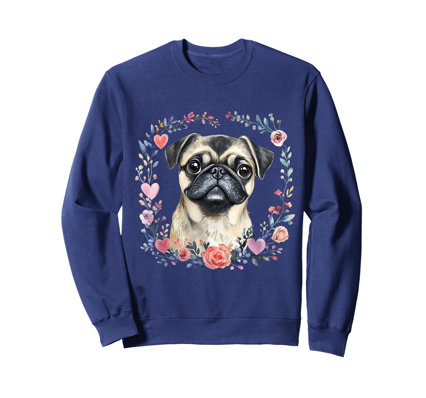 Pug Owner Colorful Portrait Dog Animal Cute Pug Lover T-Shirt