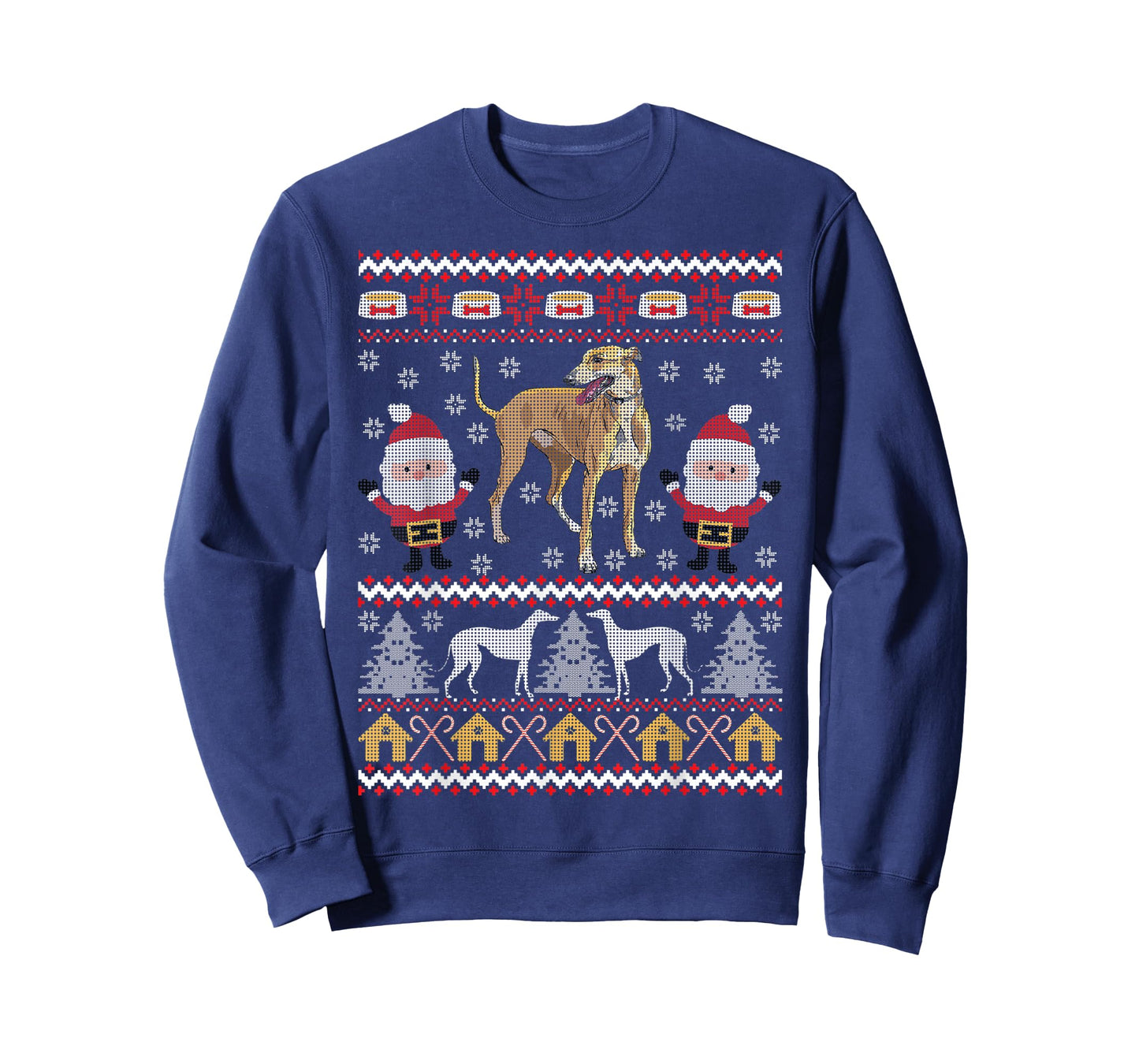 Greyhound Gifts Ugly Christmas Funny Dog Holiday Men Women Kids T-Shirt