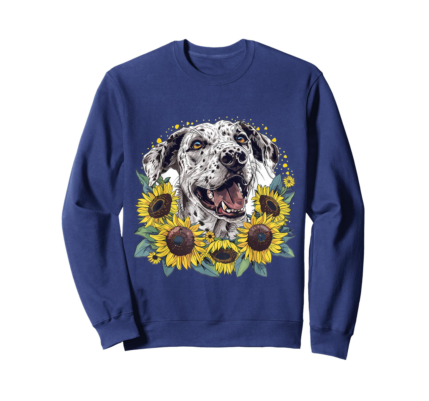 Catahoula Leopard Dog Dog Breed Graphic Sunflowers Men Women Kids T-Shirt