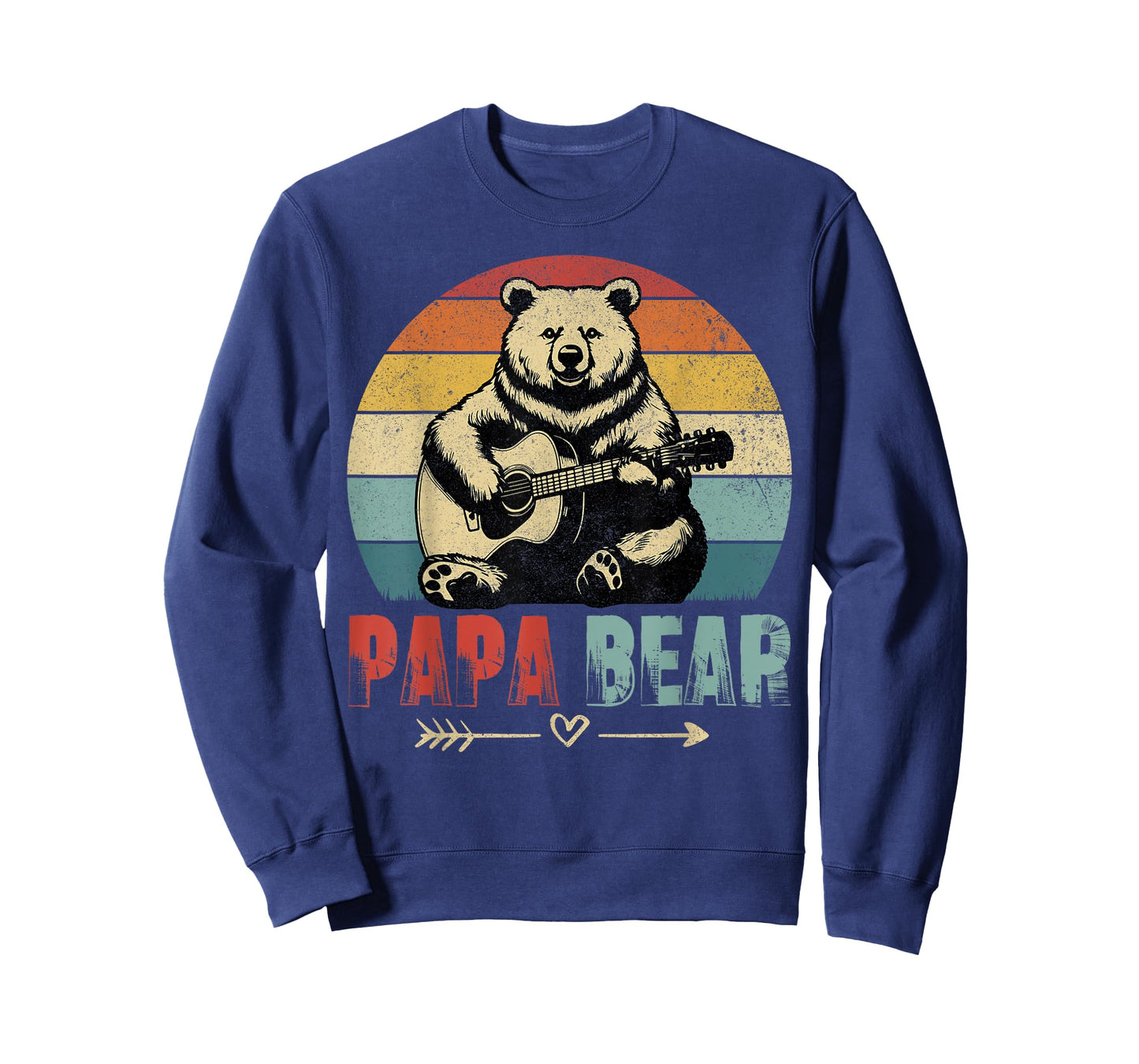 Papa Bear Acoustic Groove Dad Music Lover Chill Vibe T-Shirt