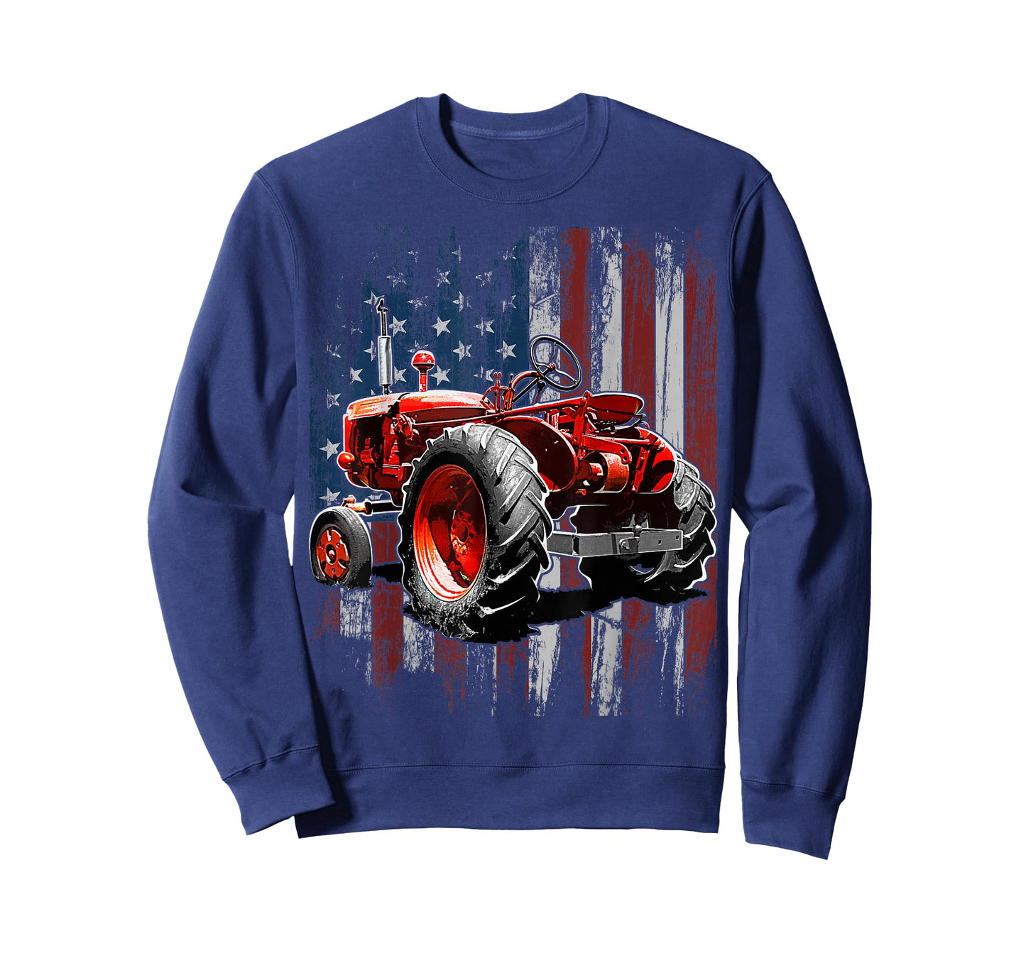 Patriotic Tractor American Flag Tractor Farmer Farm Gift Men T-Shirt