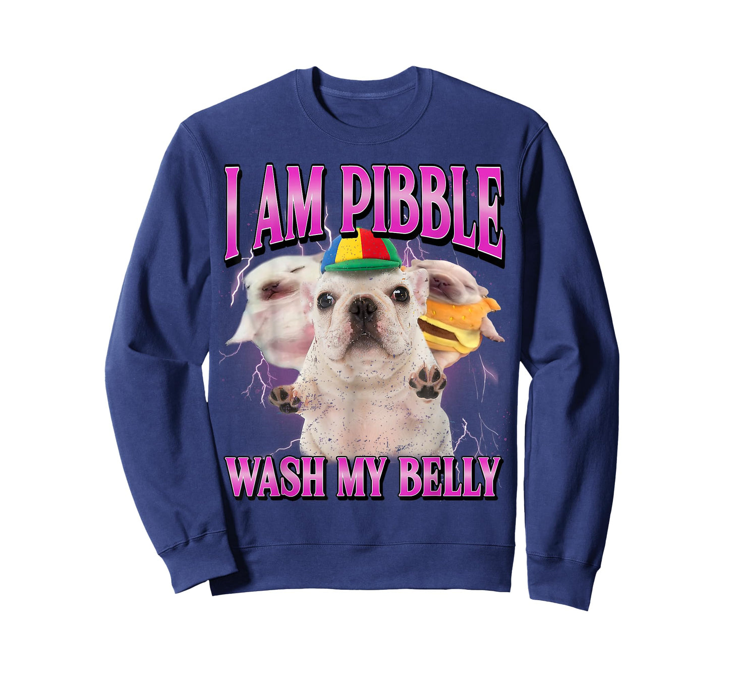 I am Pibble Dog Puppy Wash Clean My Belly Funny Dog Meme T-Shirt