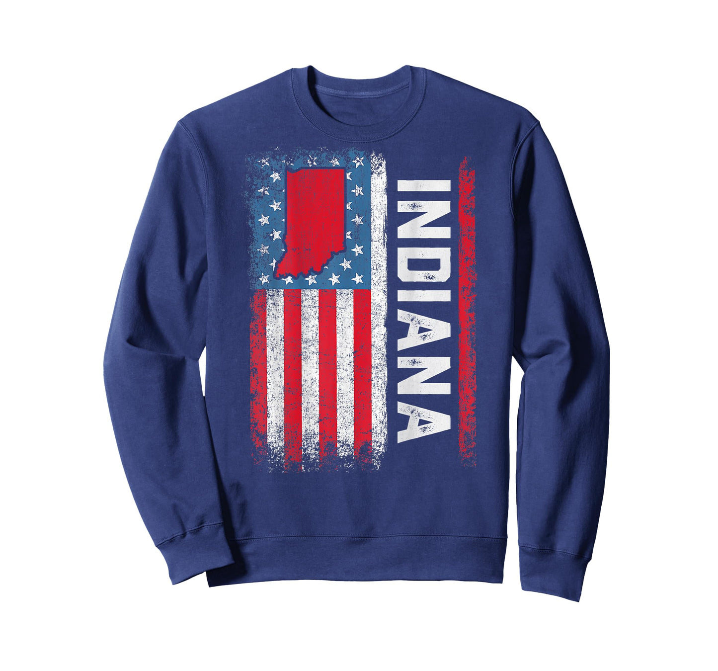 Vintage Indiana State USA Flag Shirt Indiana (On Back) T-Shirt