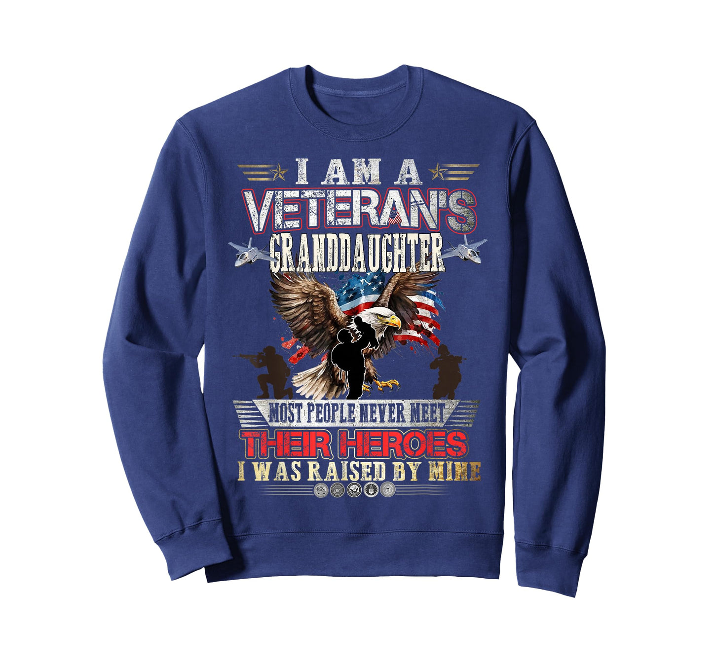 I Am A Veteran's Granddaughter Proud Veteran Mother Womens T-Shirt