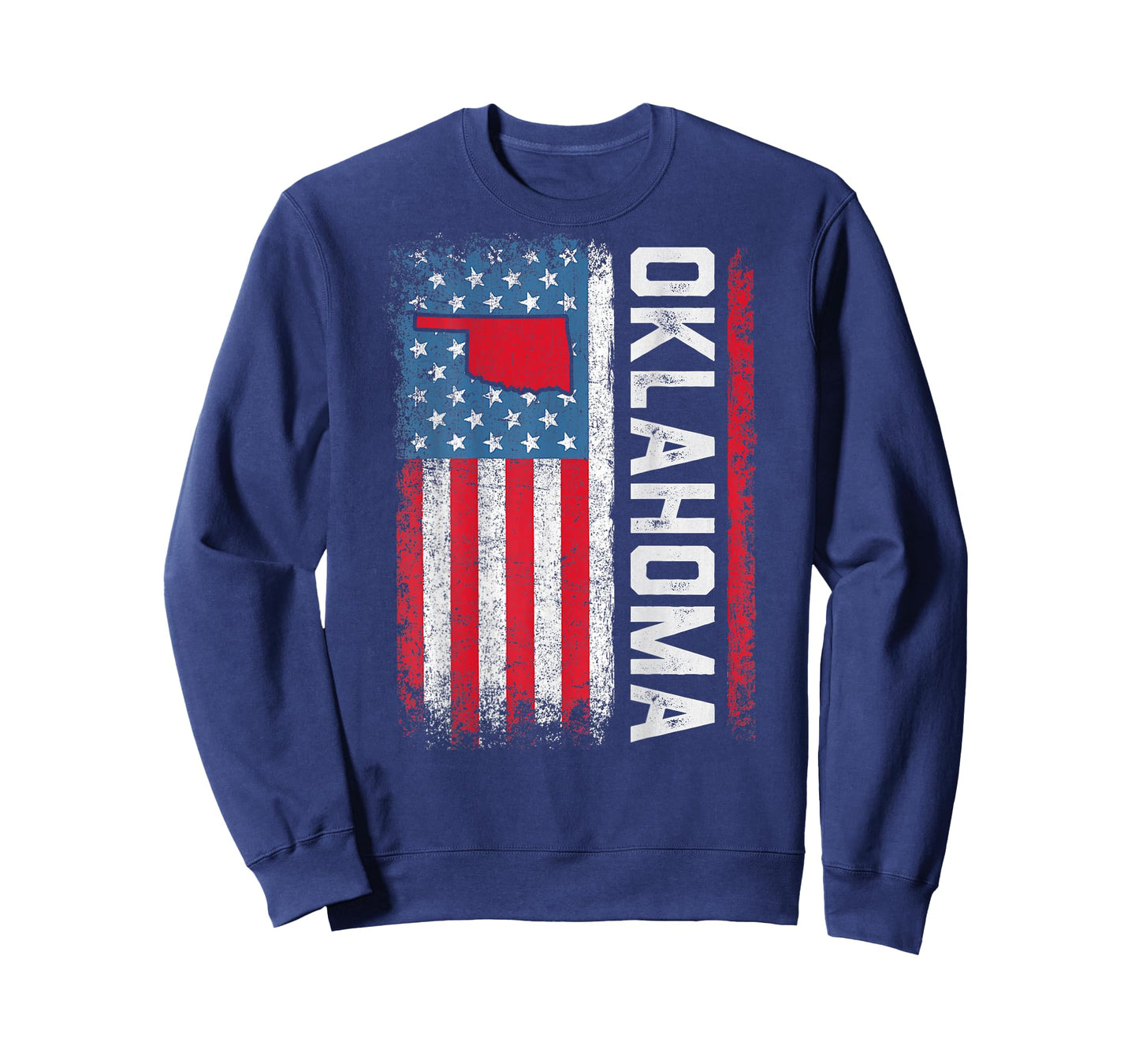 Vintage Oklahoma State USA Flag Shirt Oklahoma (On Back) T-Shirt