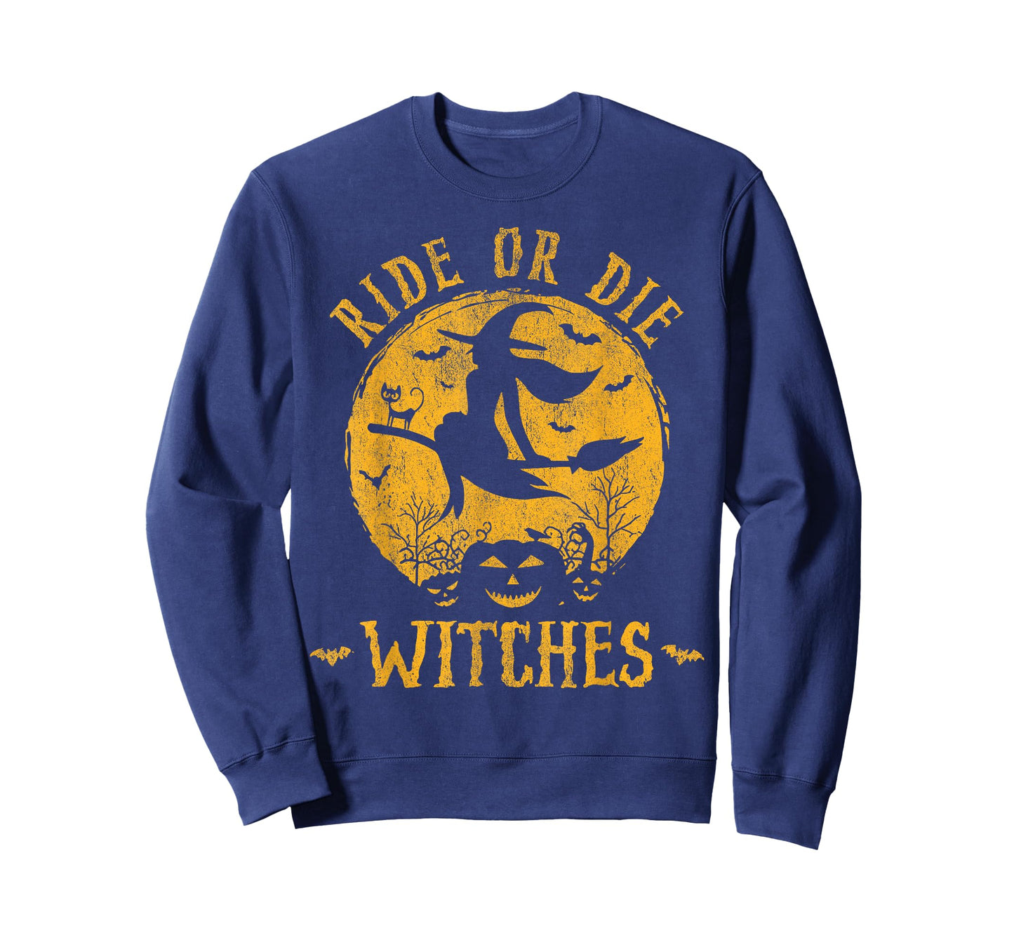 Womens Ride or Die Gothic Witches Halloween 2025 T-Shirt