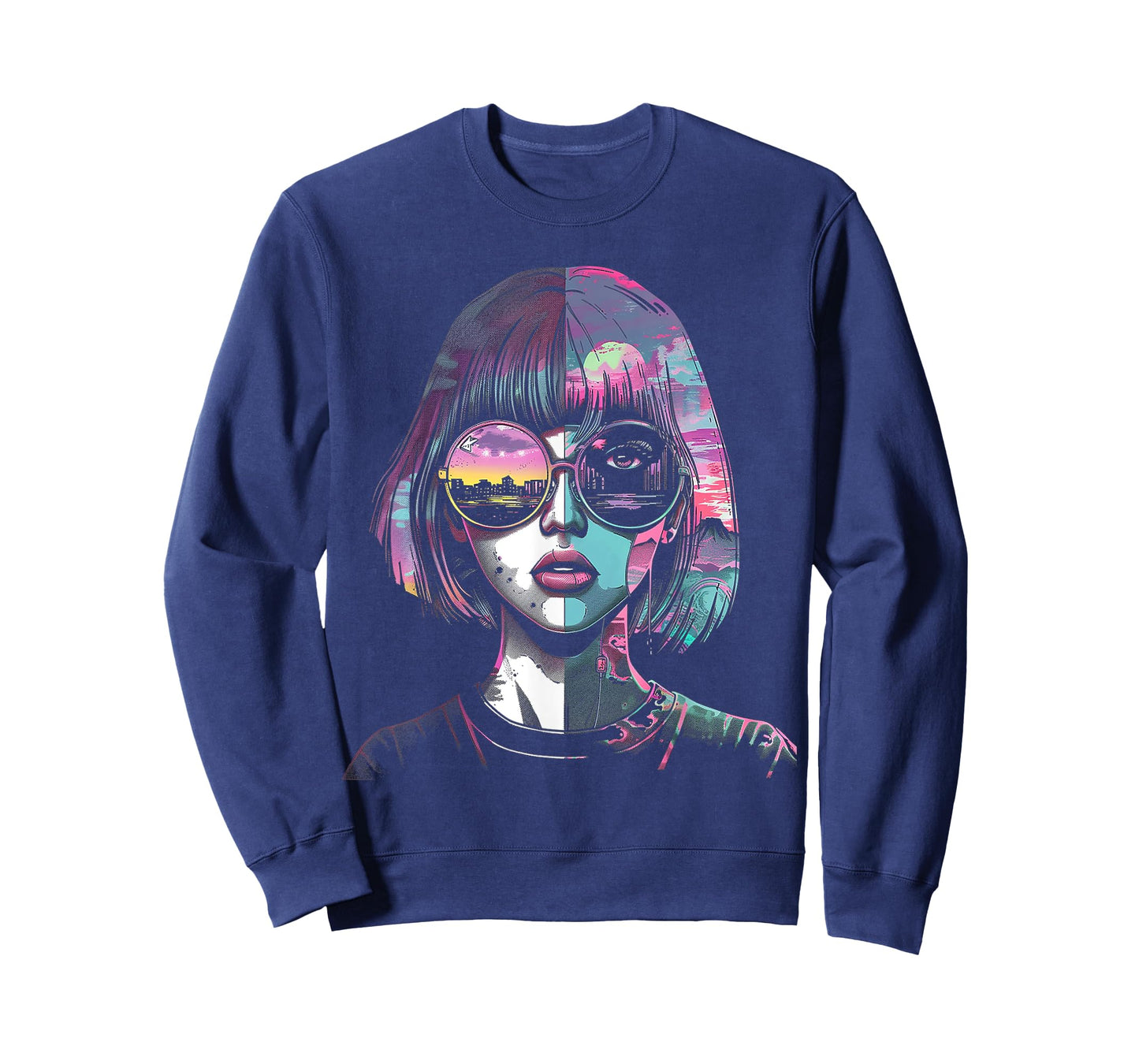 Anime Manga Motif Sunglasses Artwork Anime T-Shirt
