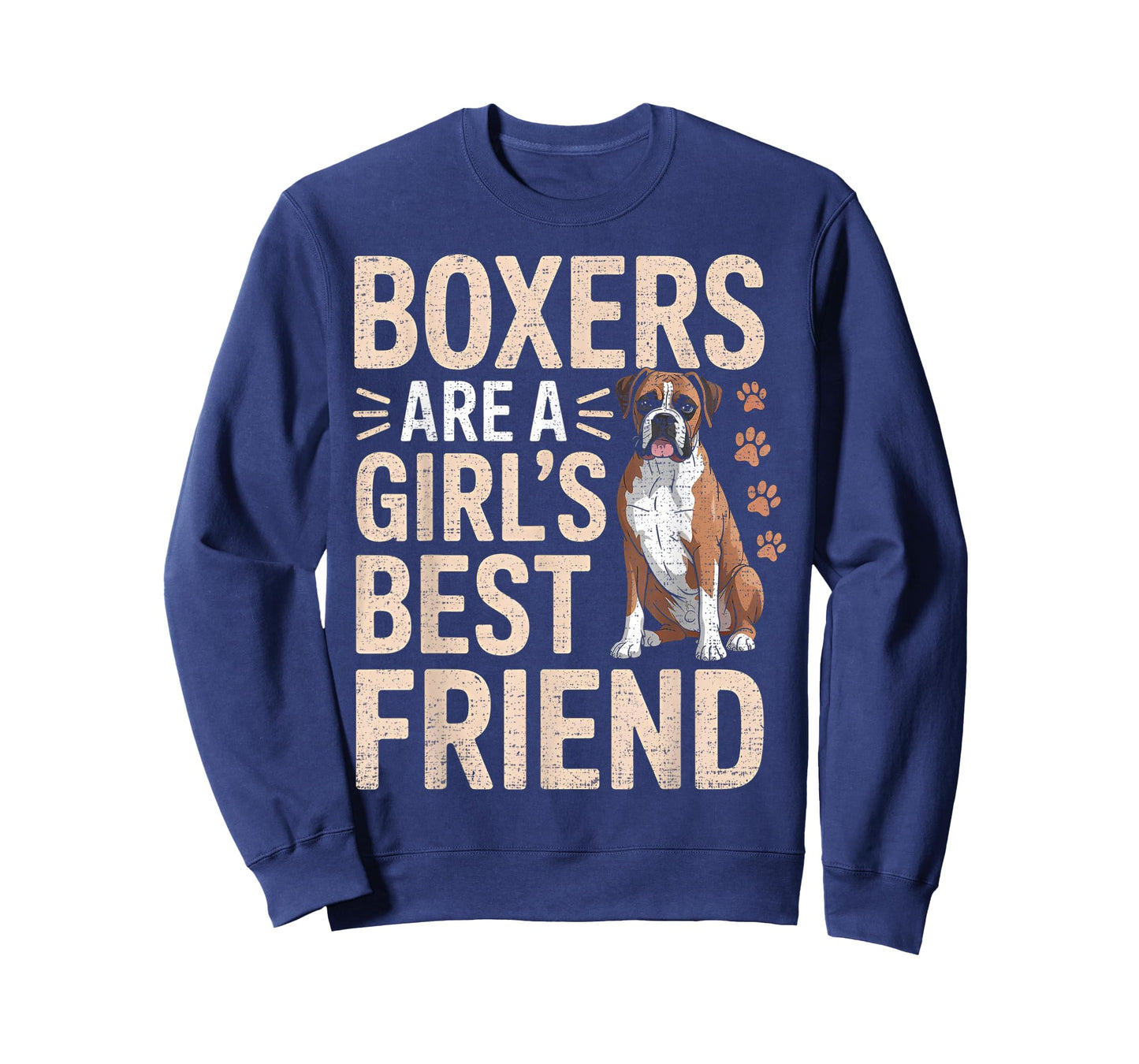 Boxers are A Girls Best Friend Funny Dog Boxer T-Shirt