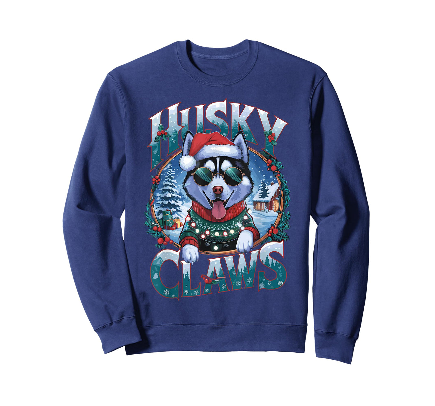 Husky Claws Dog Owner Xmas Costume Christmas Siberian Husky T-Shirt