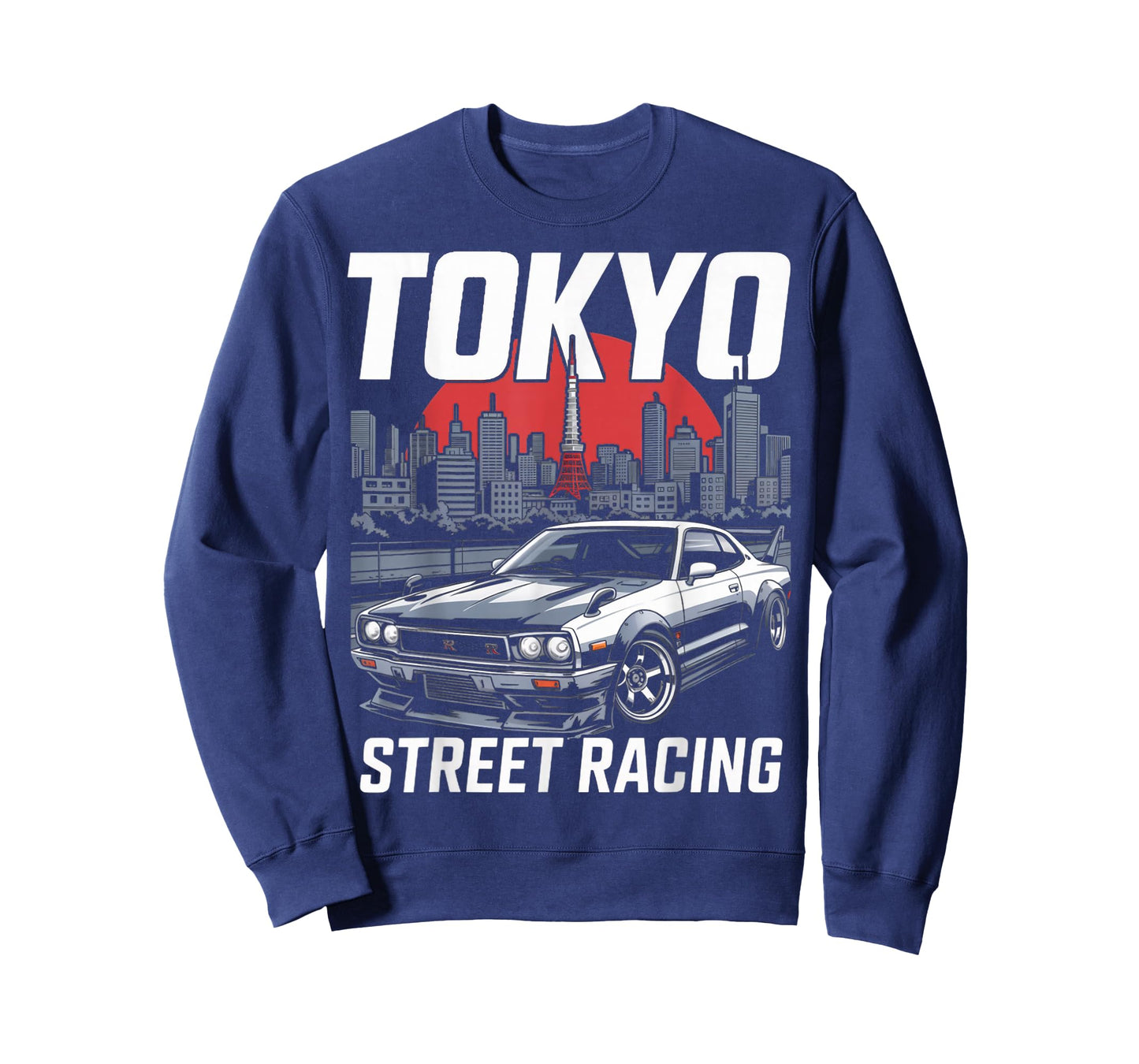 Street Racing Car Japanese Flag Japan Culture Tokyo Japan T-Shirt