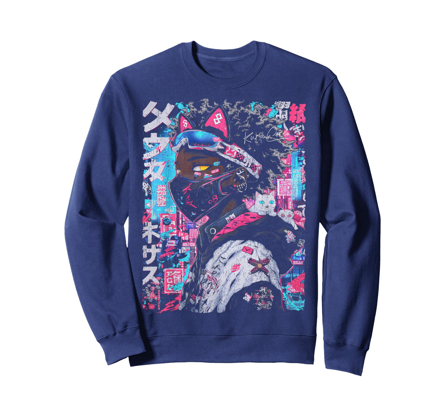 Japanese Streetwear Afro Cyberpunk Y2K Techwear Manga Anime T-Shirt