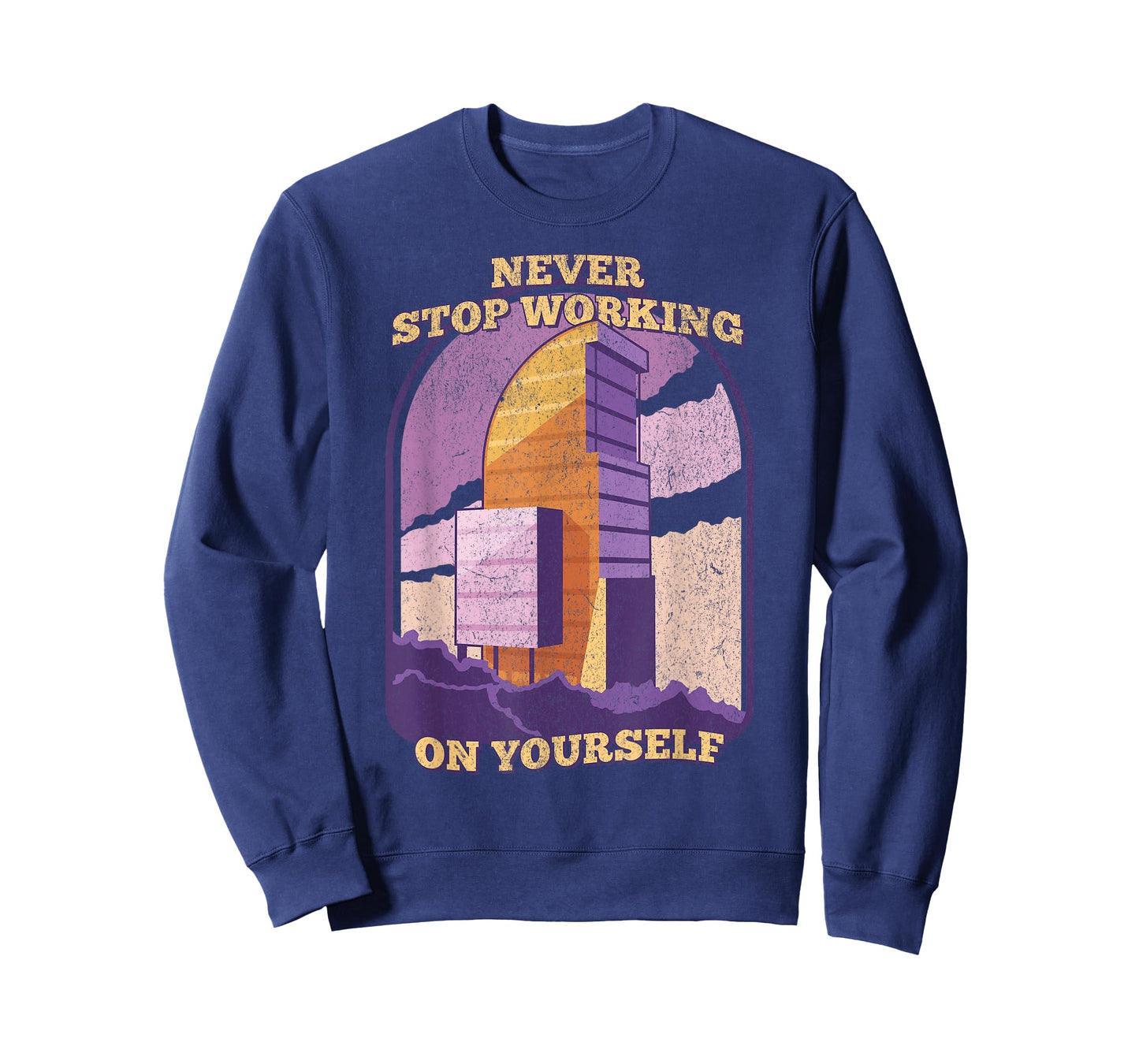 Never Stop Working On Yourself Motivation Positive Cute T-Shirt