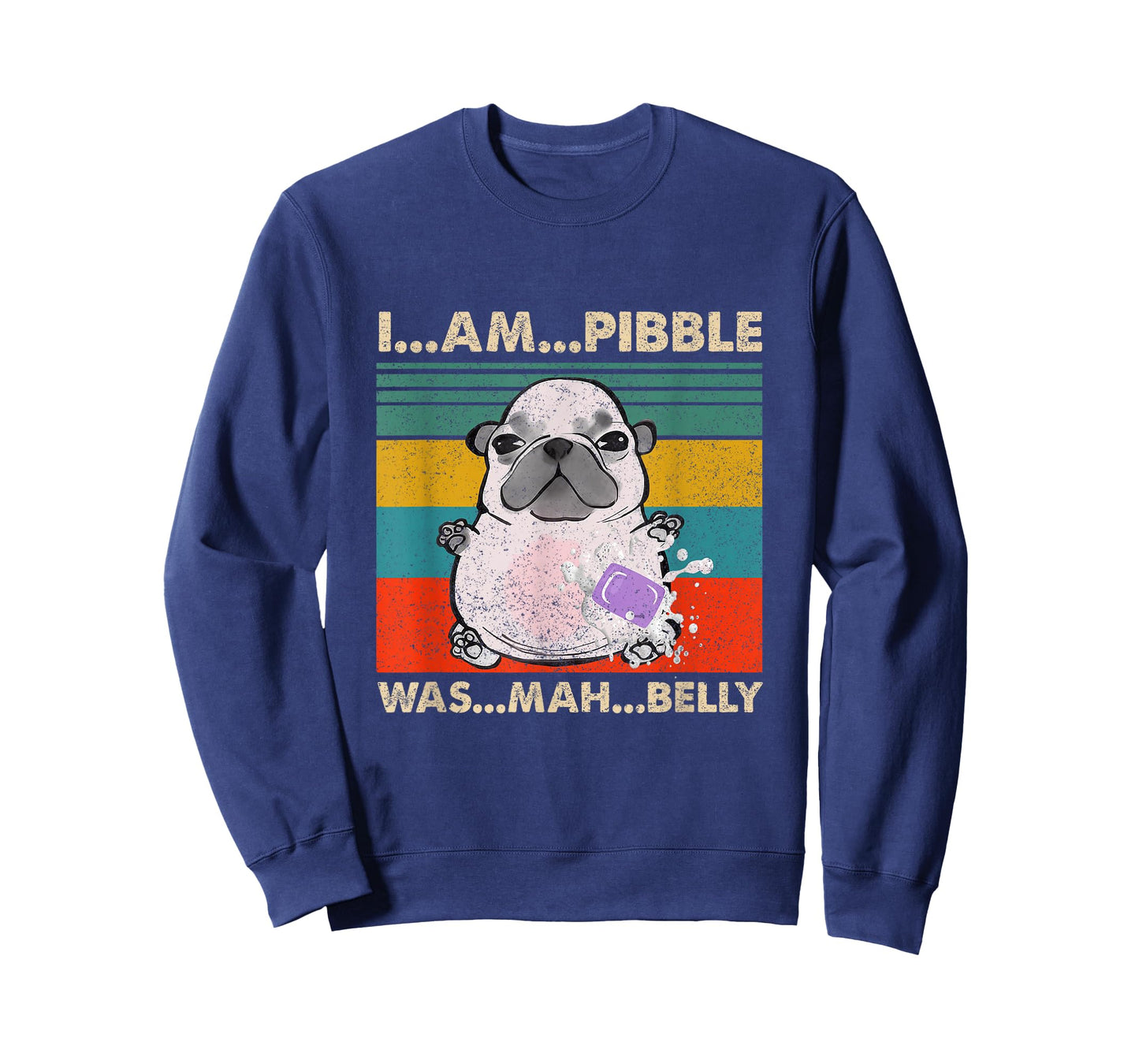 I Am Pibble Wash My Belly Pit Bull Meme Funny Dog Brainrot T-Shirt