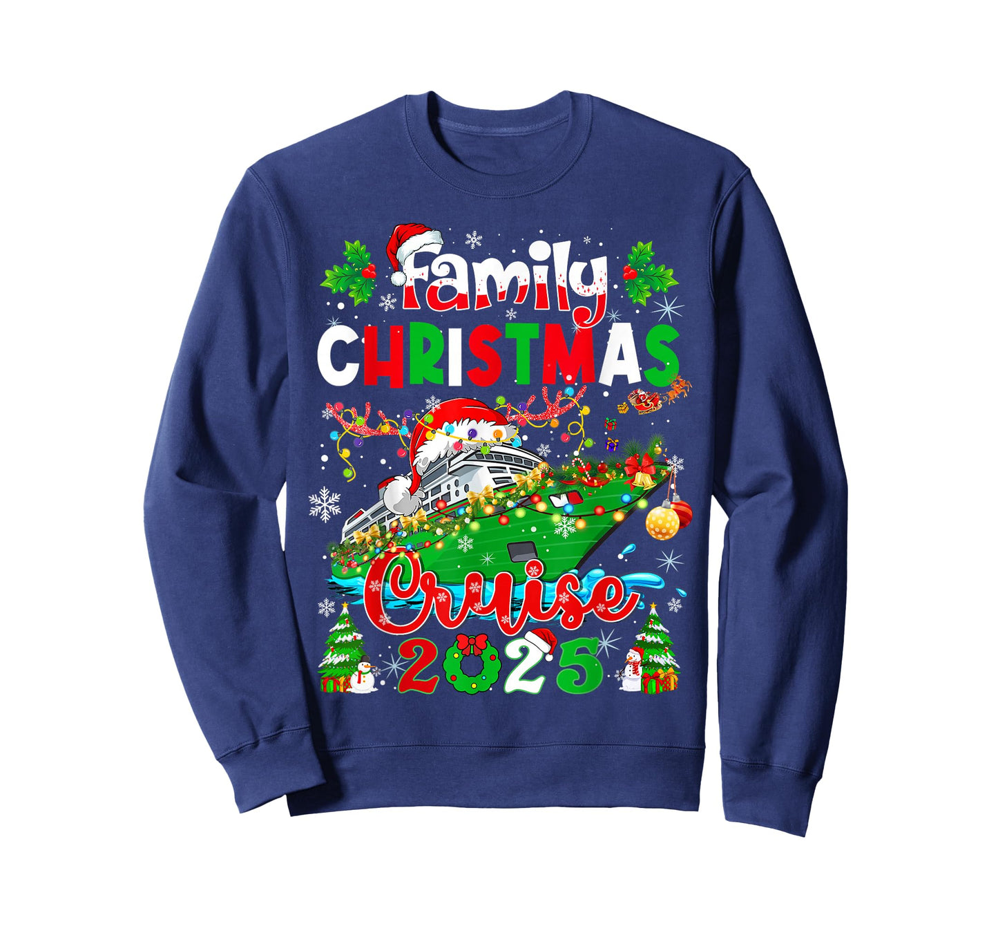 Family Christmas Cruise 2025 Matching Family Cruise Holiday T-Shirt