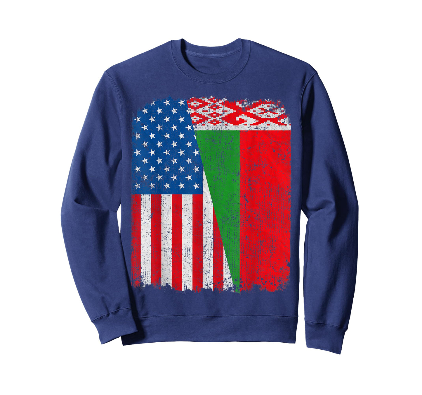 Belarusian American Flag Half USA Belarus Root Proud T-Shirt for Women Kids Men