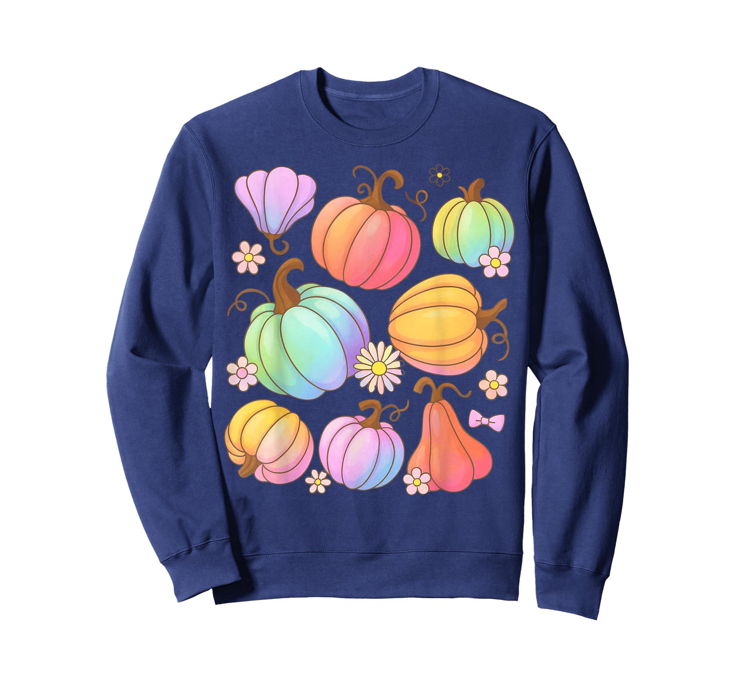 Preppy Pumpkin Thanksgiving Vintage Boho Floral Fall Vibes T-Shirt