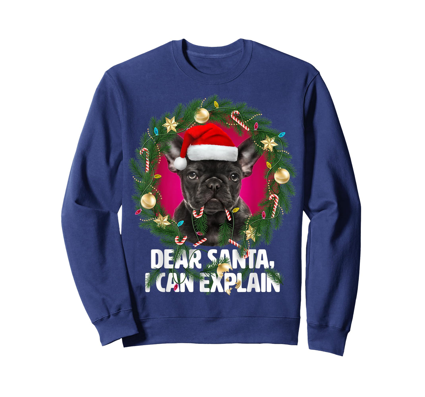 Dear Santa French Bulldog - Naughty for Christmas T-Shirt