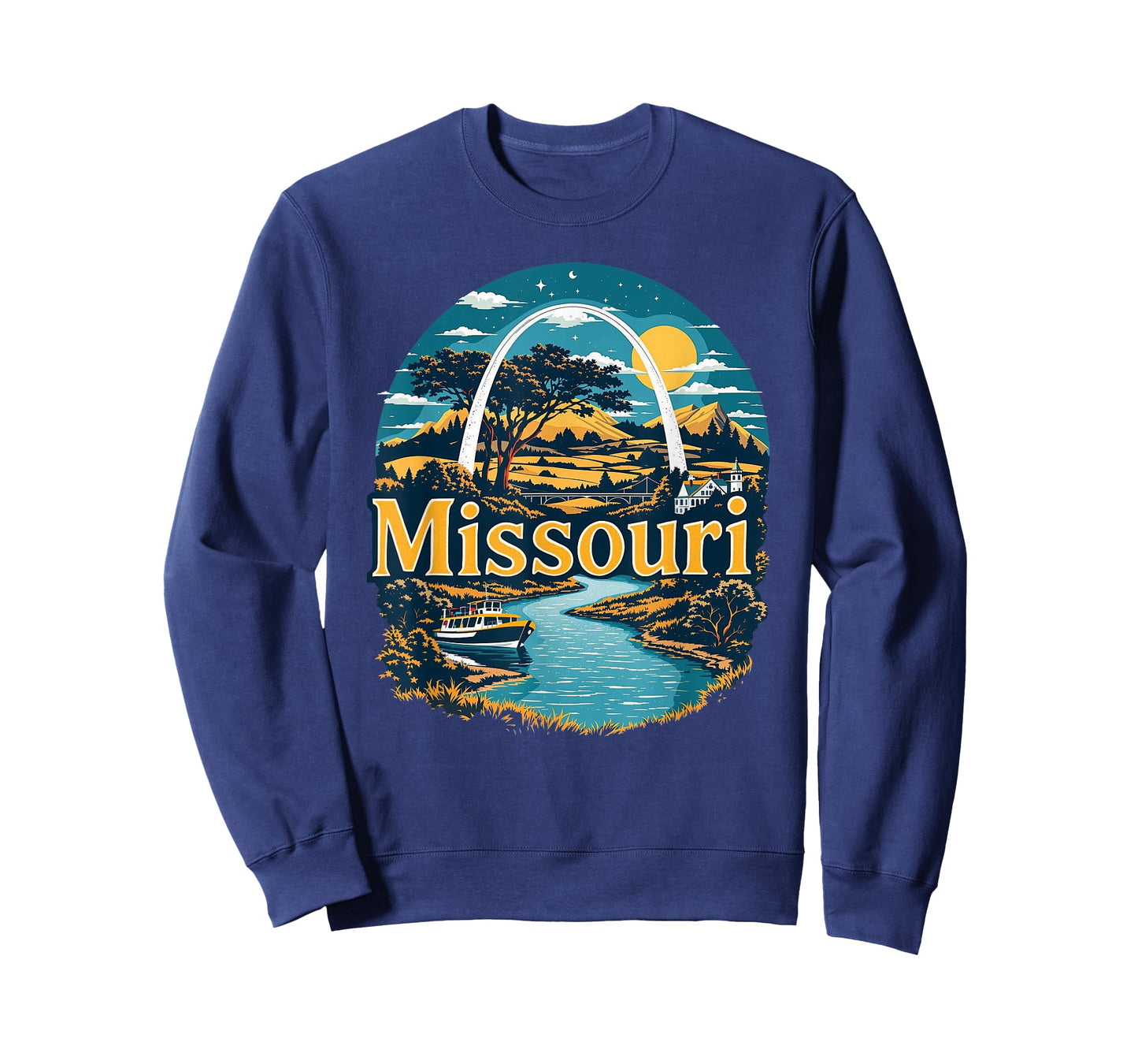 Retro Missouri Home State MO Nature Sunset Vintage T-Shirt