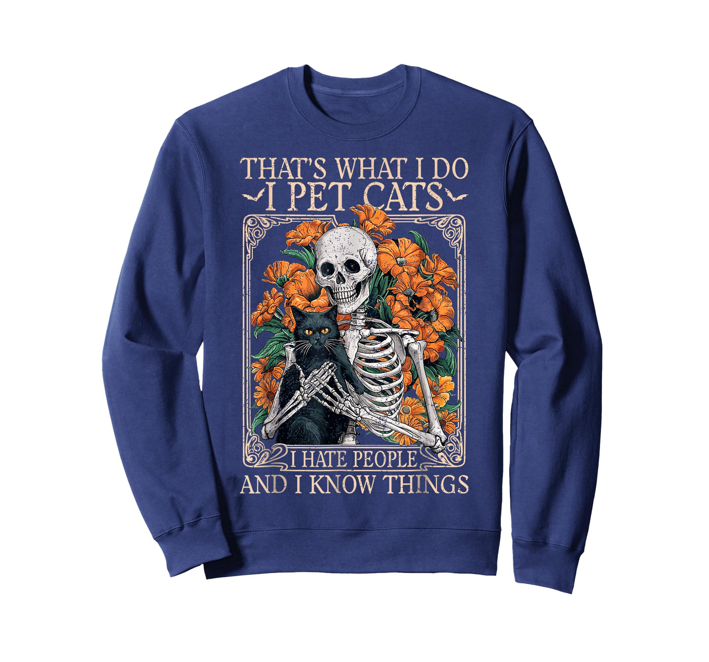 I Pet Cats I Hate People And Know Things FUNNY CUTE Cats T-Shirt