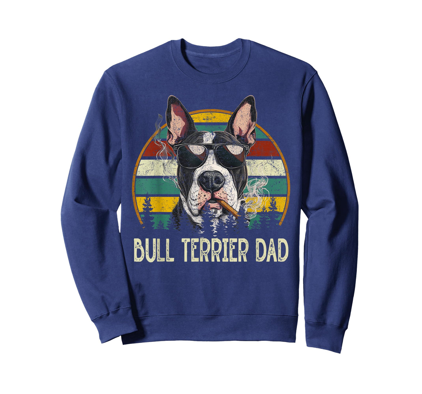Best bull terrier Dog Dad Ever Vintage Father's Day T-Shirt
