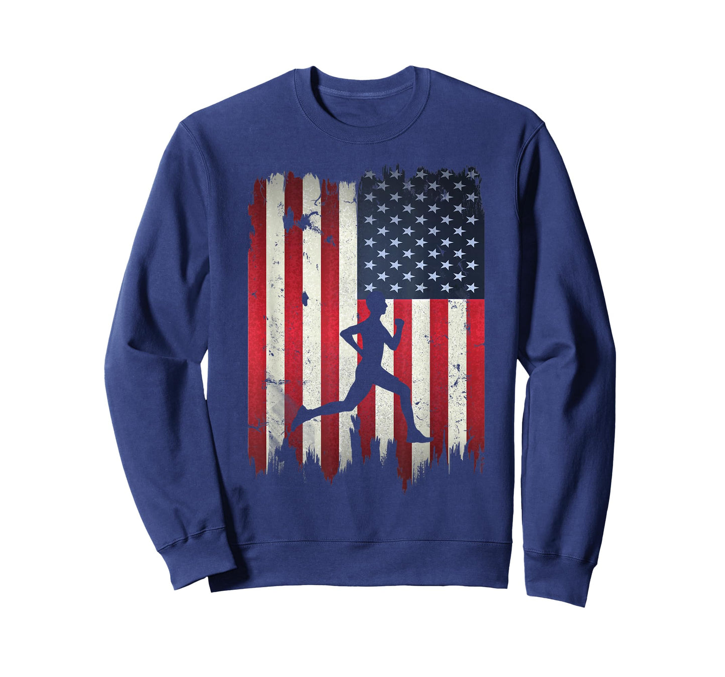 Runner Running USA American Flag 4th of July Patriotic Gift T-Shirt