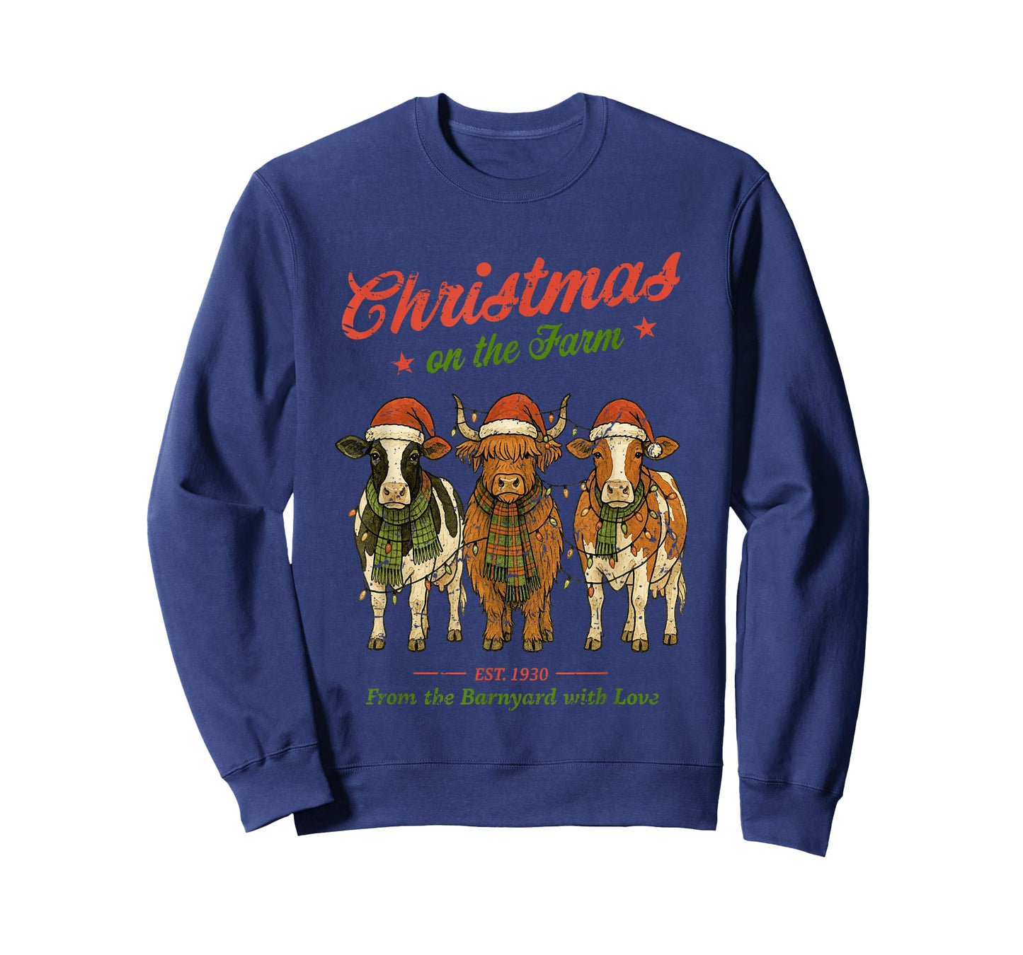 Christmas On The Farm Barnyard Love Design T-Shirt