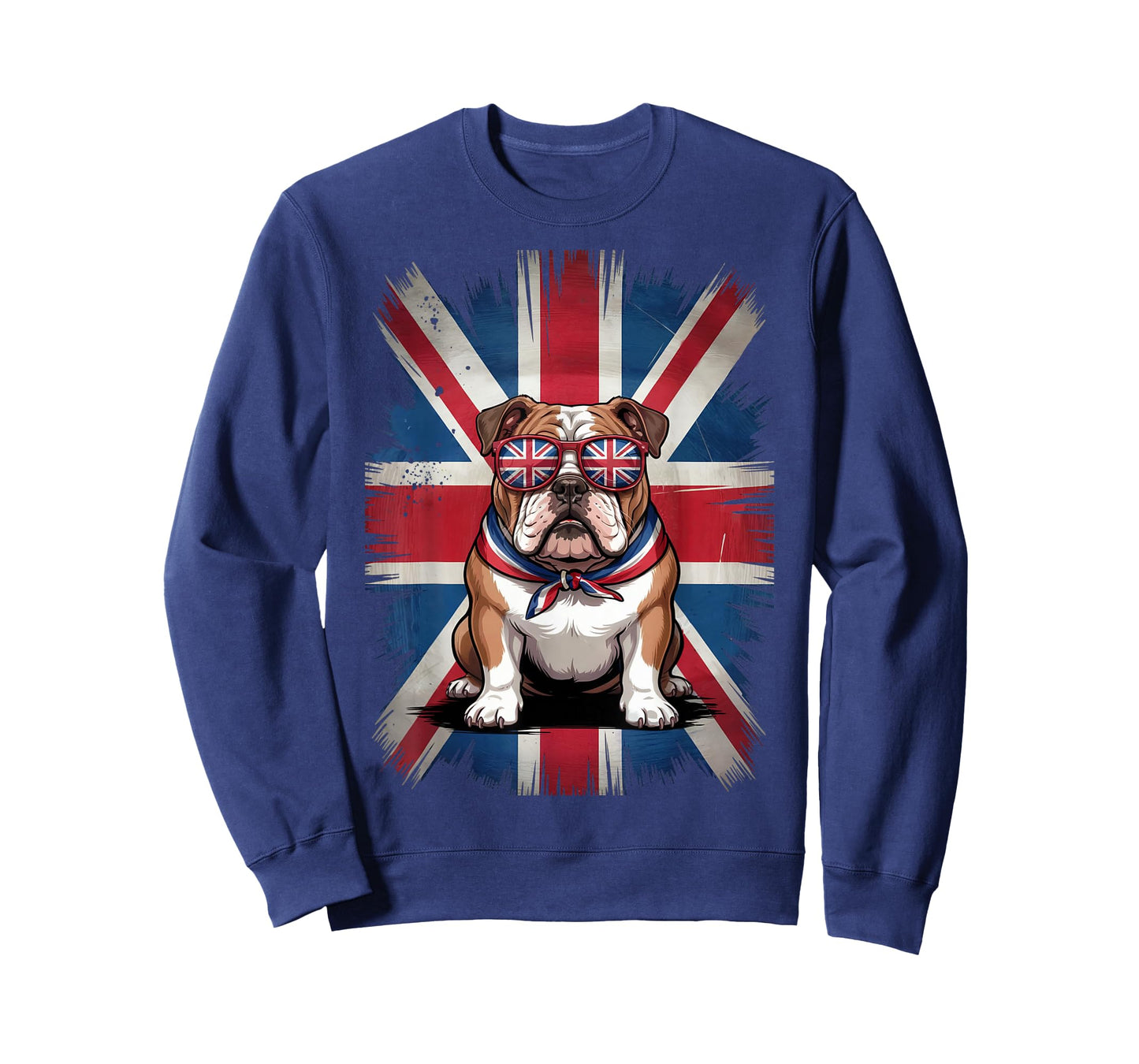 English Bulldog UK Flag Union Jack Women Men UK British Flag T-Shirt