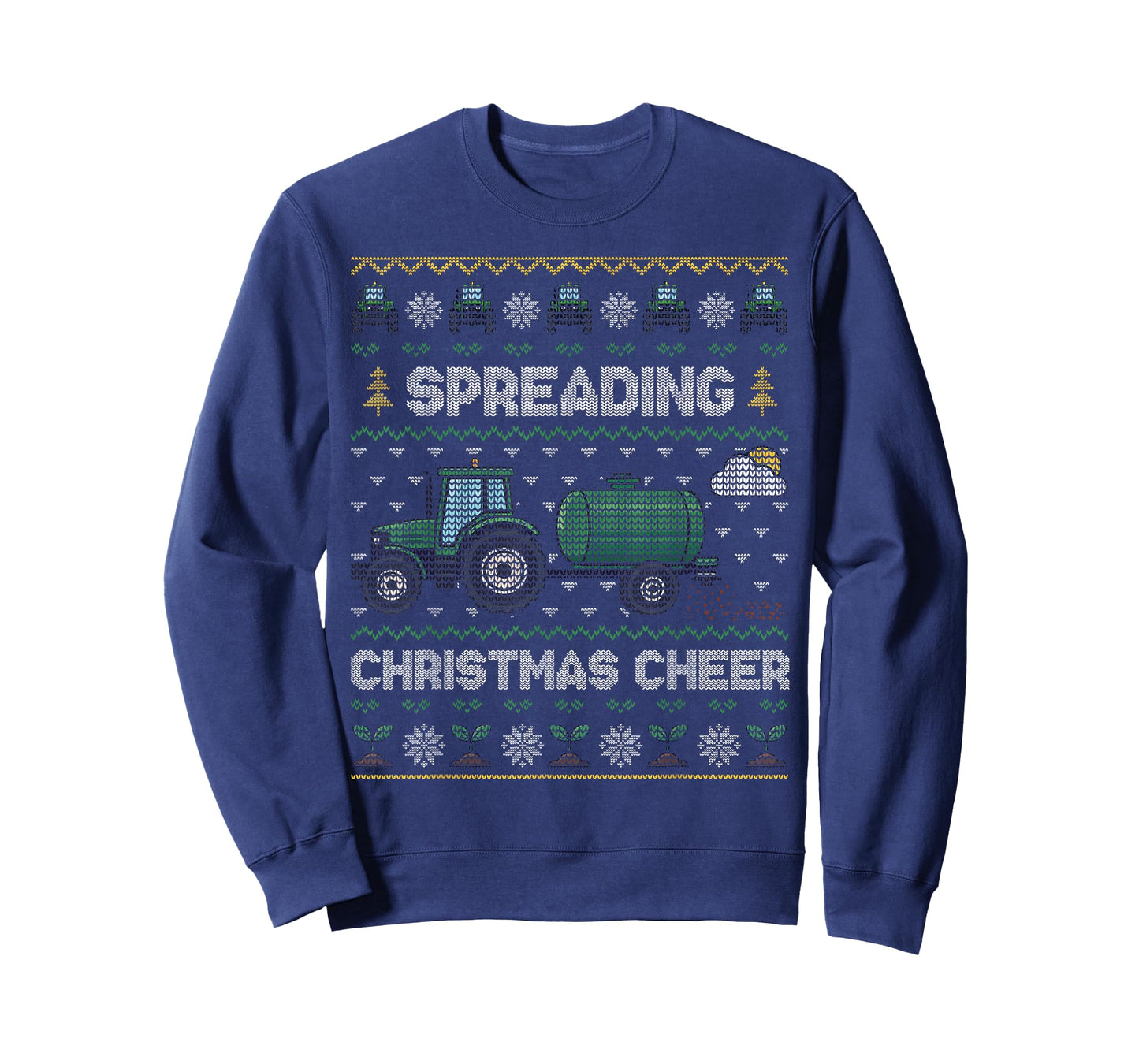 Spreading Christmas Cheer Funny Farming Tractor Ugly Xmas T-Shirt