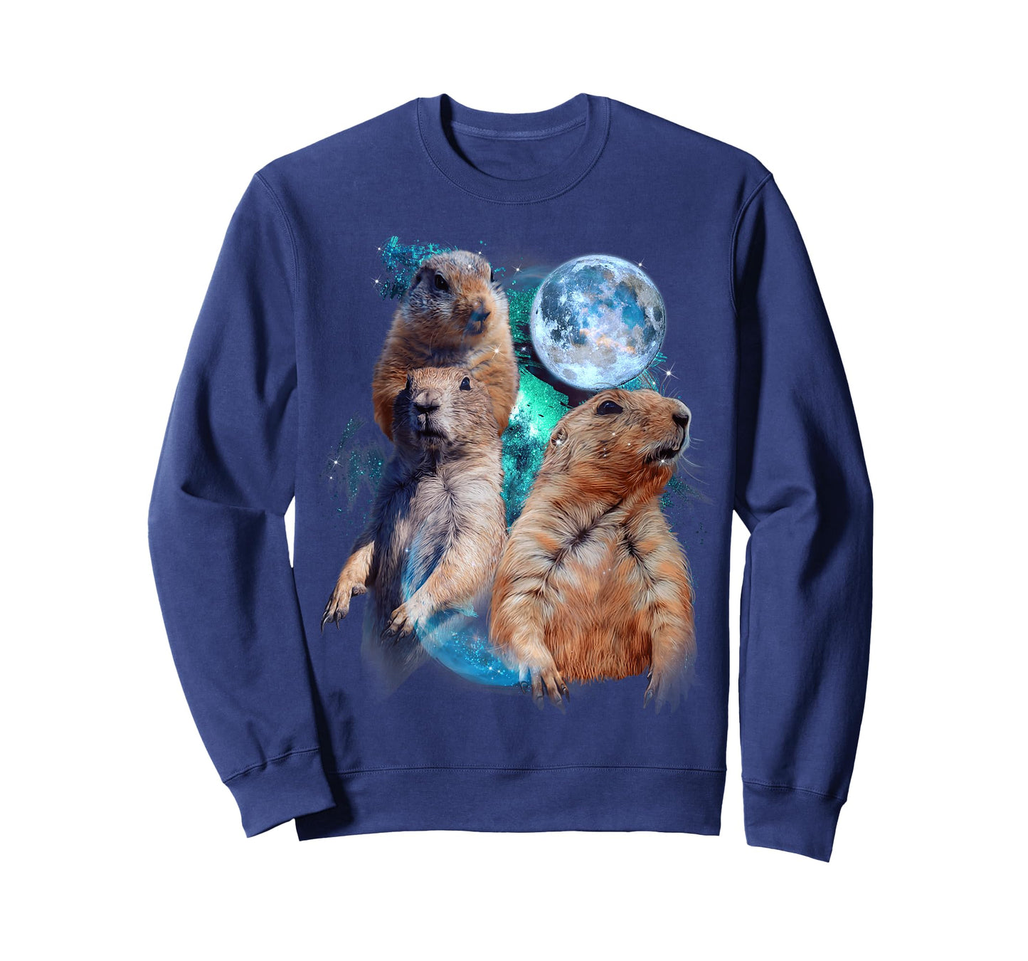 3 Moon Prairie Dog Art Rodent Squirrel Puppy Lovers Novelty T-Shirt
