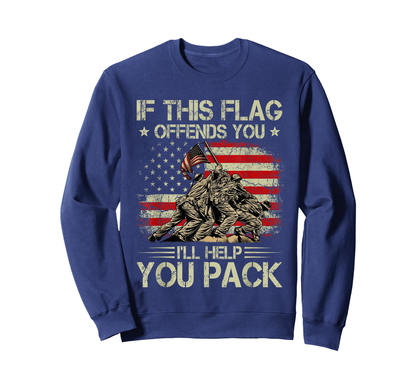 If This Flag Offends You I'll Help You Pack American Flag T-Shirt