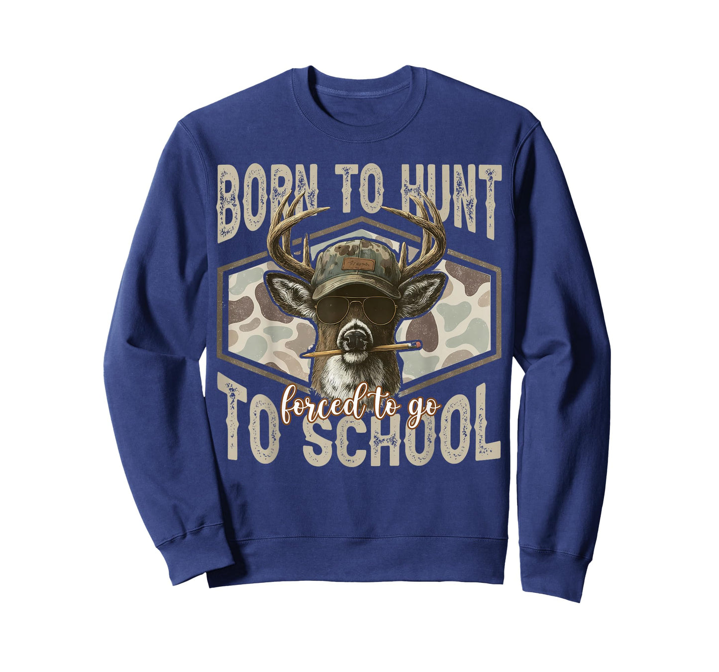 Forced to Go to School Deer Hunting Boy Camo T-Shirt